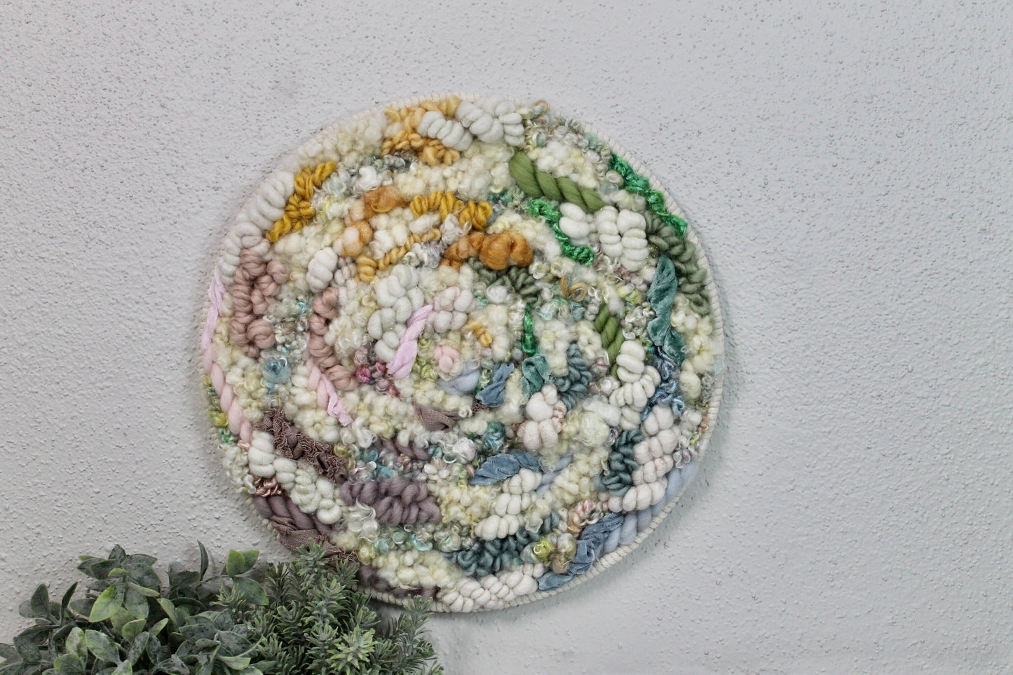 Rainbow circle woven wall tapestry | large colorful wall hanging | wall art | weaving | woven tapestry | wall decor | home decor