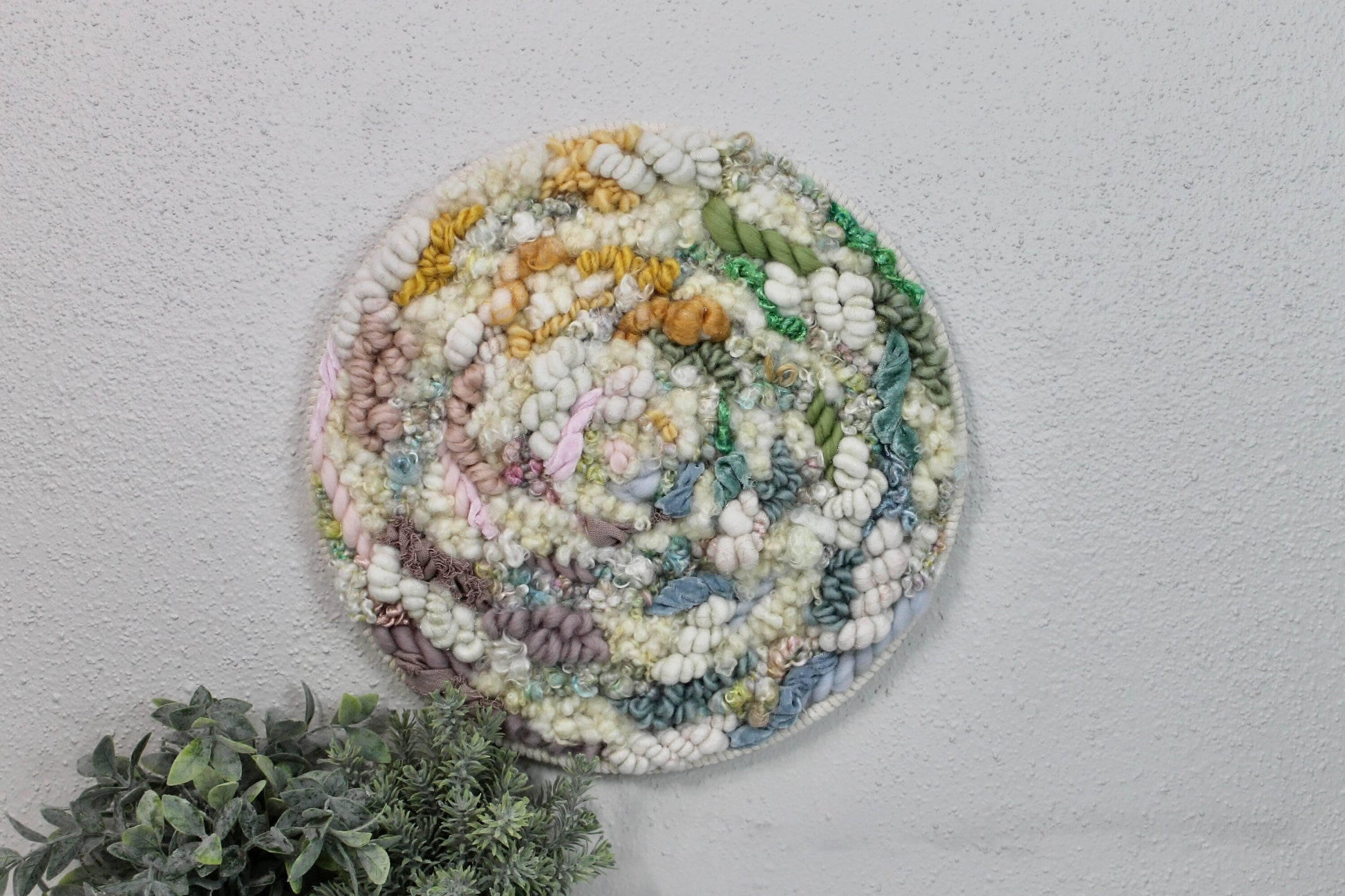 Rainbow circle woven wall tapestry | large colorful wall hanging | wall art | weaving | woven tapestry | wall decor | home decor