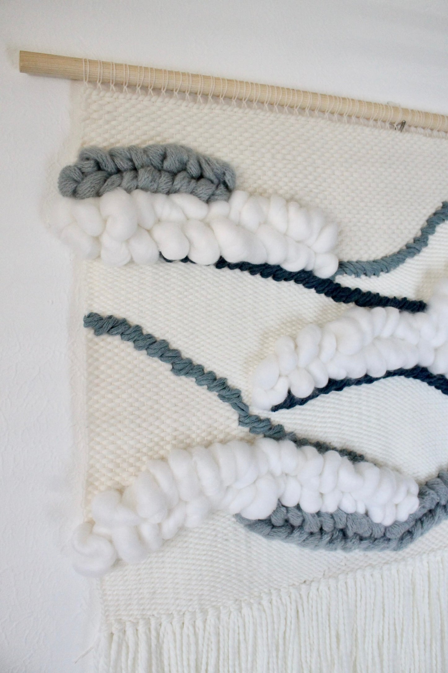 Extra-large blue woven wall tapestry | home decor | woven tapestry | wall art | boho decor | nursery decor