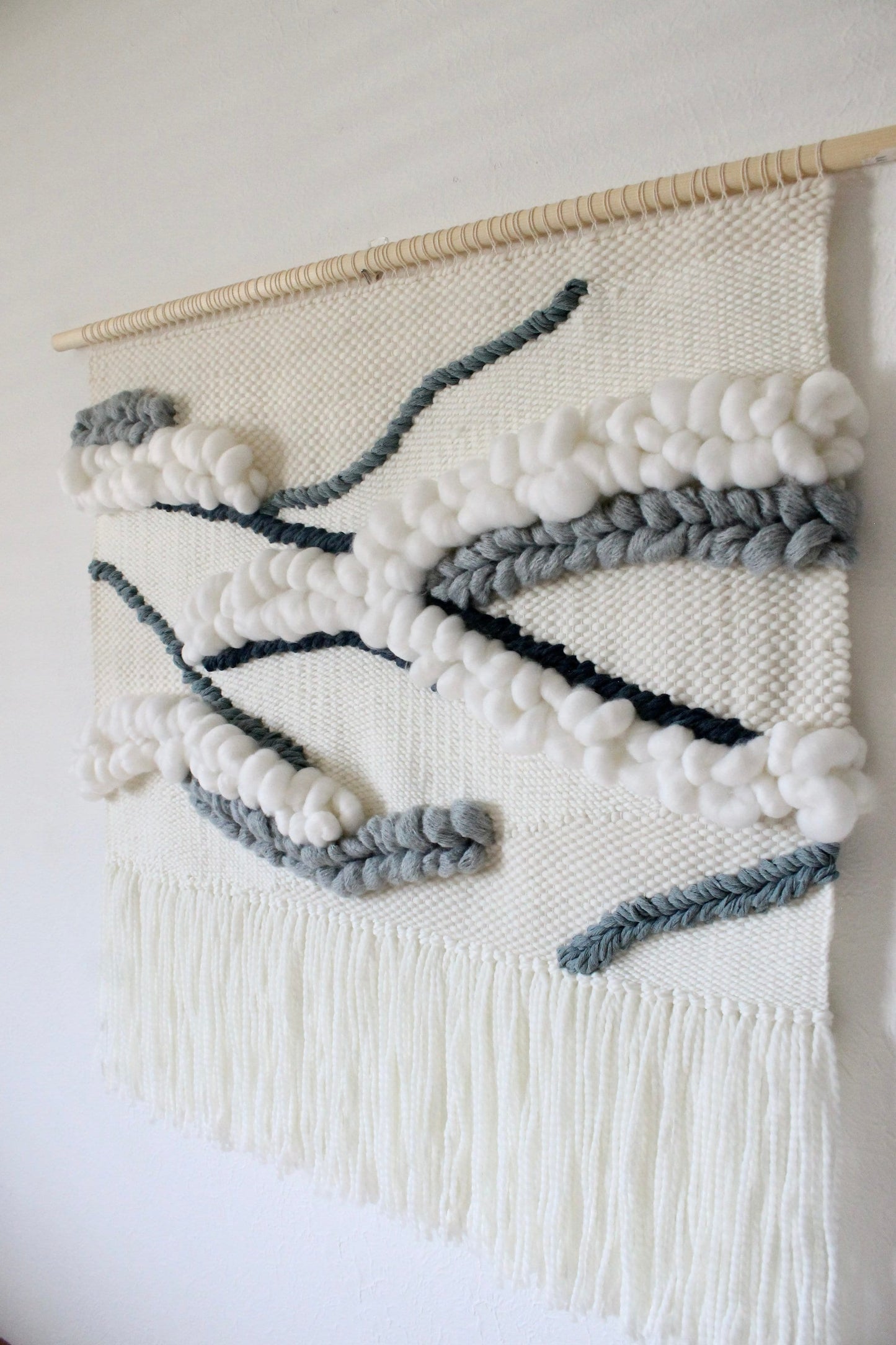 Extra-large blue woven wall tapestry | home decor | woven tapestry | wall art | boho decor | nursery decor