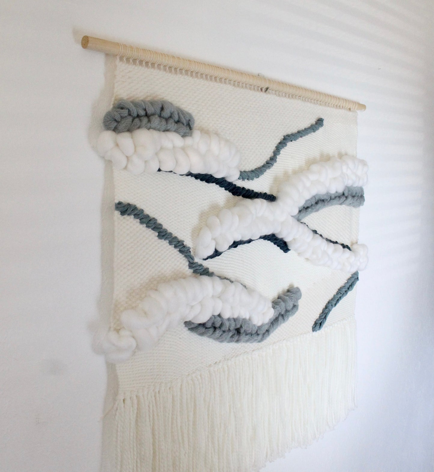 Extra-large blue woven wall tapestry | home decor | woven tapestry | wall art | boho decor | nursery decor