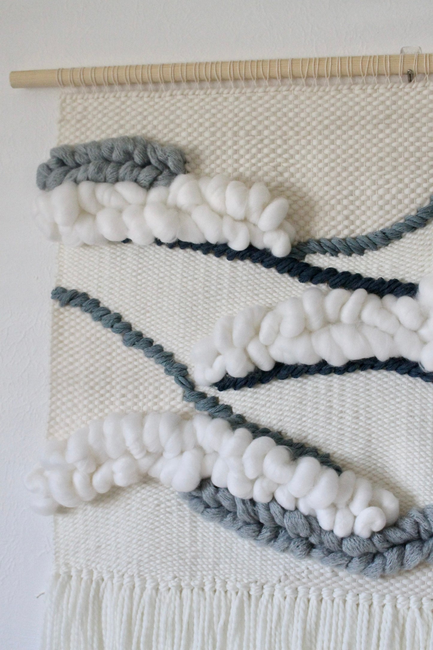 Extra-large blue woven wall tapestry | home decor | woven tapestry | wall art | boho decor | nursery decor