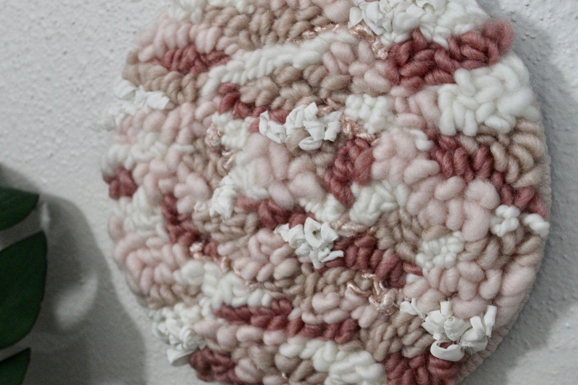 Circle pink woven wall hanging | wall art | abstract weaving | woven tapestry | wall decor | wall tapestry | home decor | tapestry