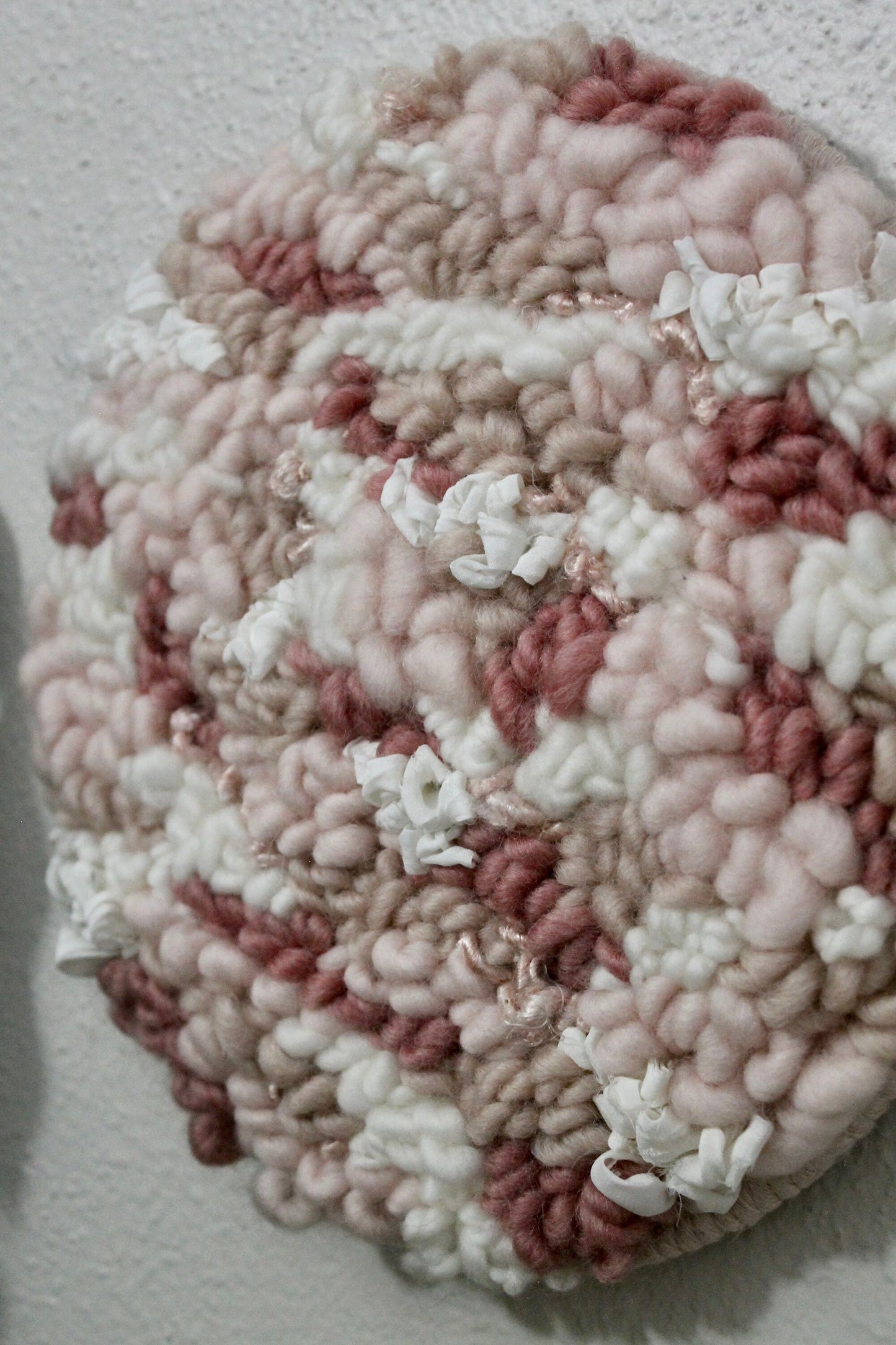 Circle pink woven wall hanging | wall art | abstract weaving | woven tapestry | wall decor | wall tapestry | home decor | tapestry