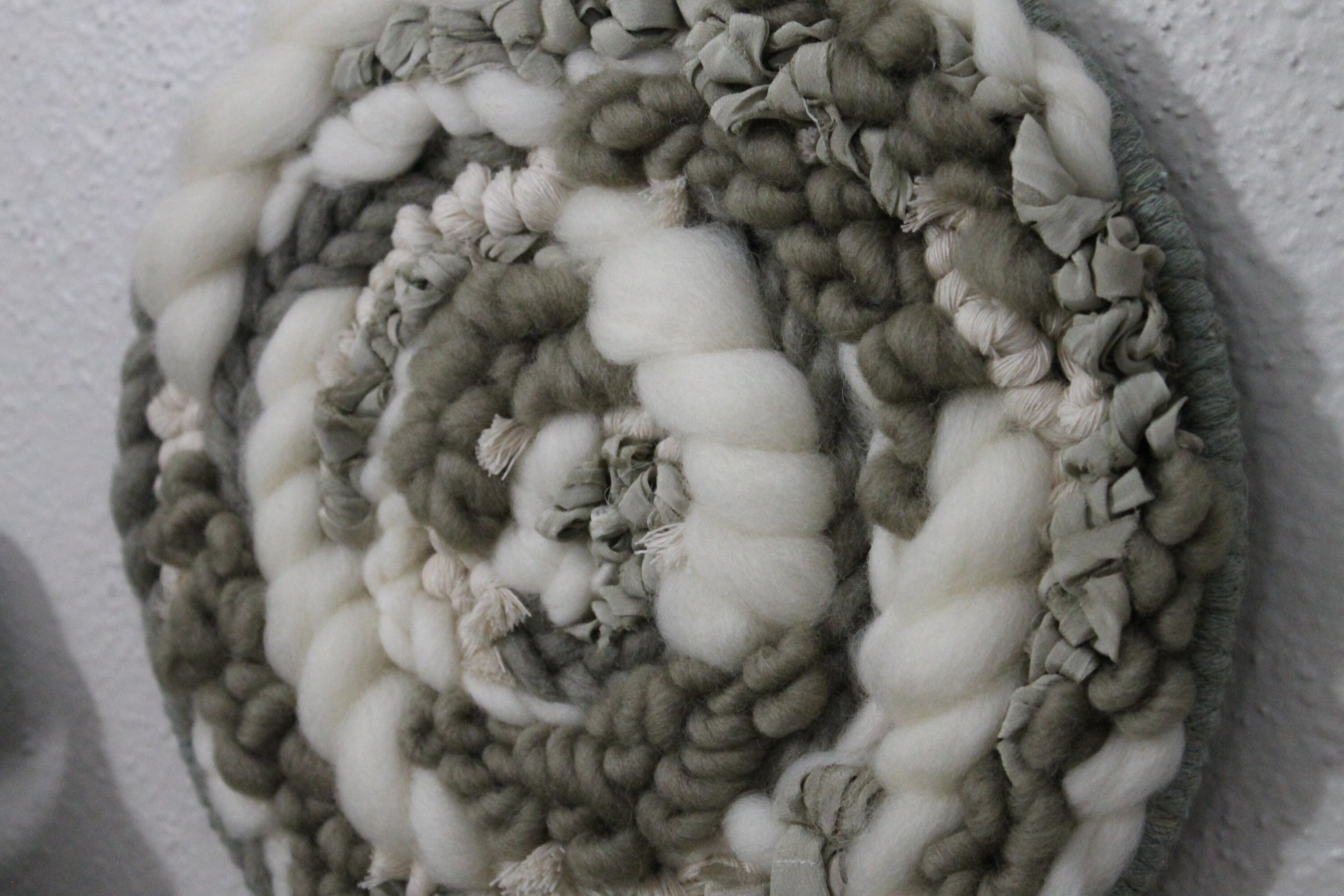 Green round woven wall hanging | wall art | weaving | woven tapestry | wall decor | wall tapestry | home decor | tapestry