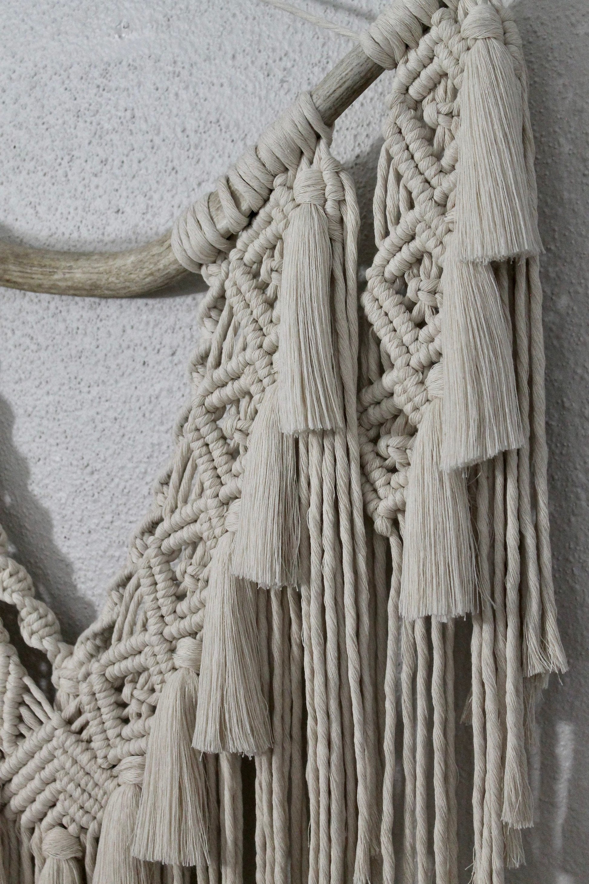 Elk antler macrame wall hanging | wall art | boho | genuine elk antler | wall decor | wall tapestry | home decor
