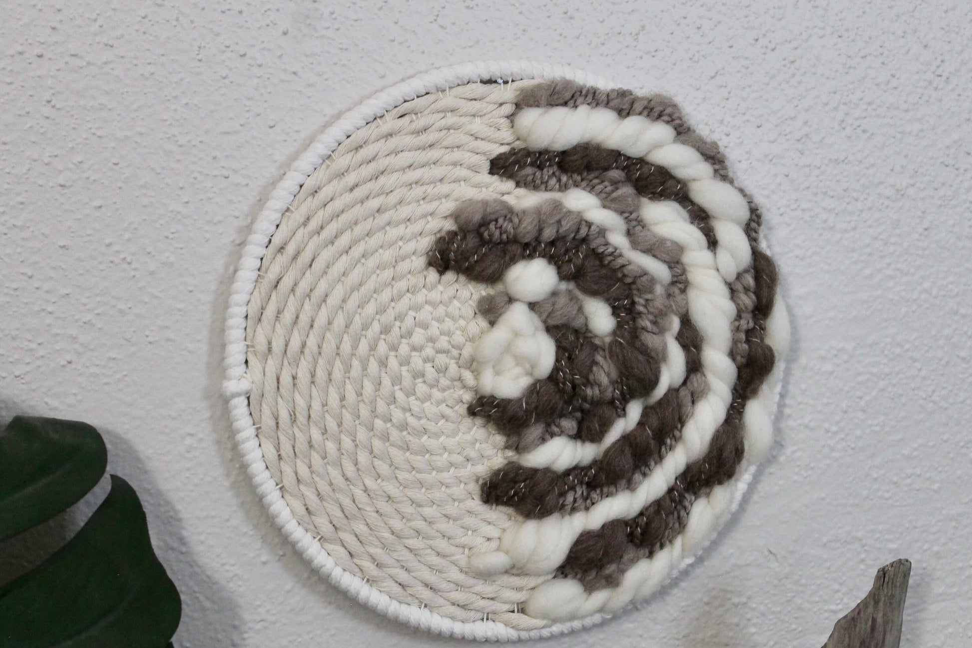 Neutral round woven wall hanging | wall art | weaving | woven tapestry | wall decor | wall tapestry | home decor | tapestry