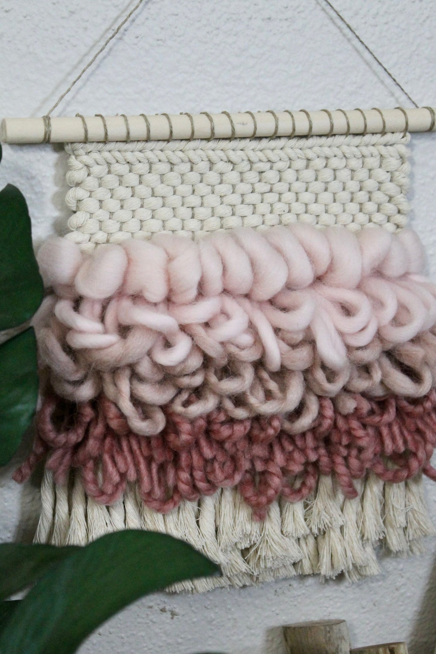 Mini pink woven wall hanging | wall art | weaving | woven tapestry | wall decor | wall tapestry | home decor | tapestry