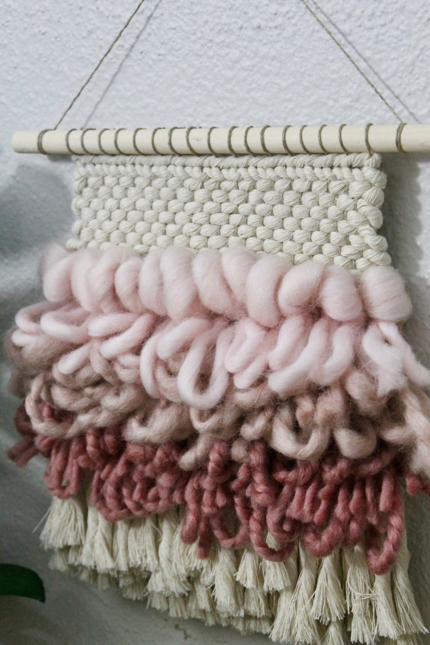 Mini pink woven wall hanging | wall art | weaving | woven tapestry | wall decor | wall tapestry | home decor | tapestry