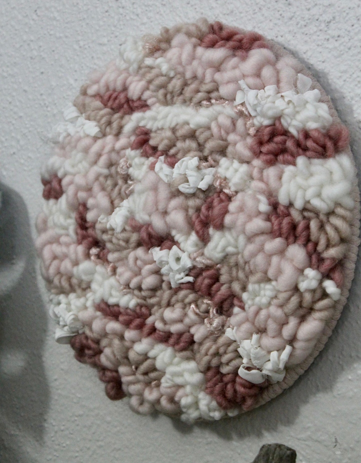 Circle pink woven wall hanging | wall art | abstract weaving | woven tapestry | wall decor | wall tapestry | home decor | tapestry