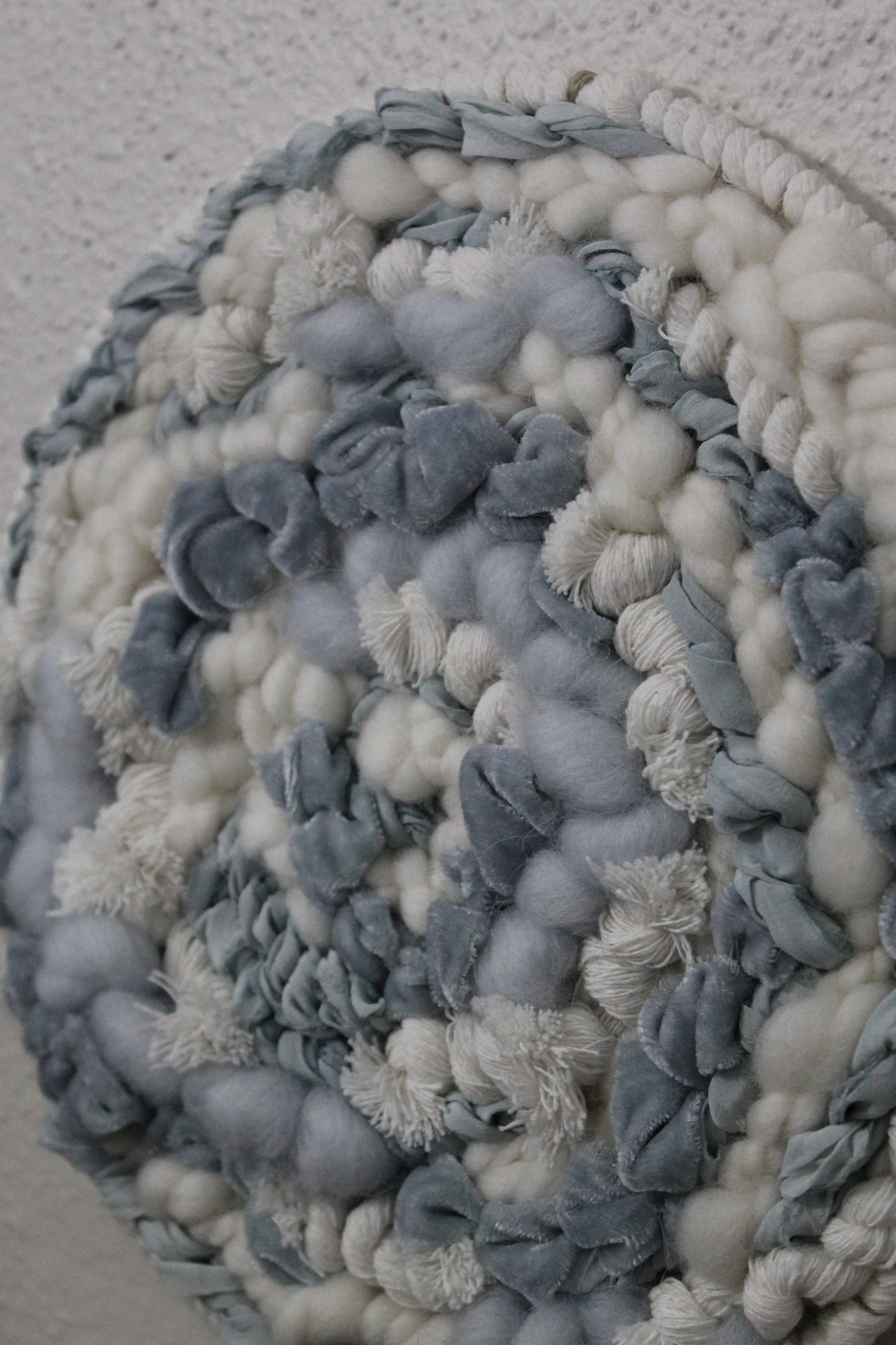 Blue round woven wall hanging | wall art | weaving | woven tapestry | wall decor | wall tapestry | home decor | tapestry