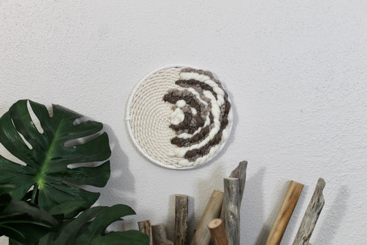 Neutral round woven wall hanging | wall art | weaving | woven tapestry | wall decor | wall tapestry | home decor | tapestry
