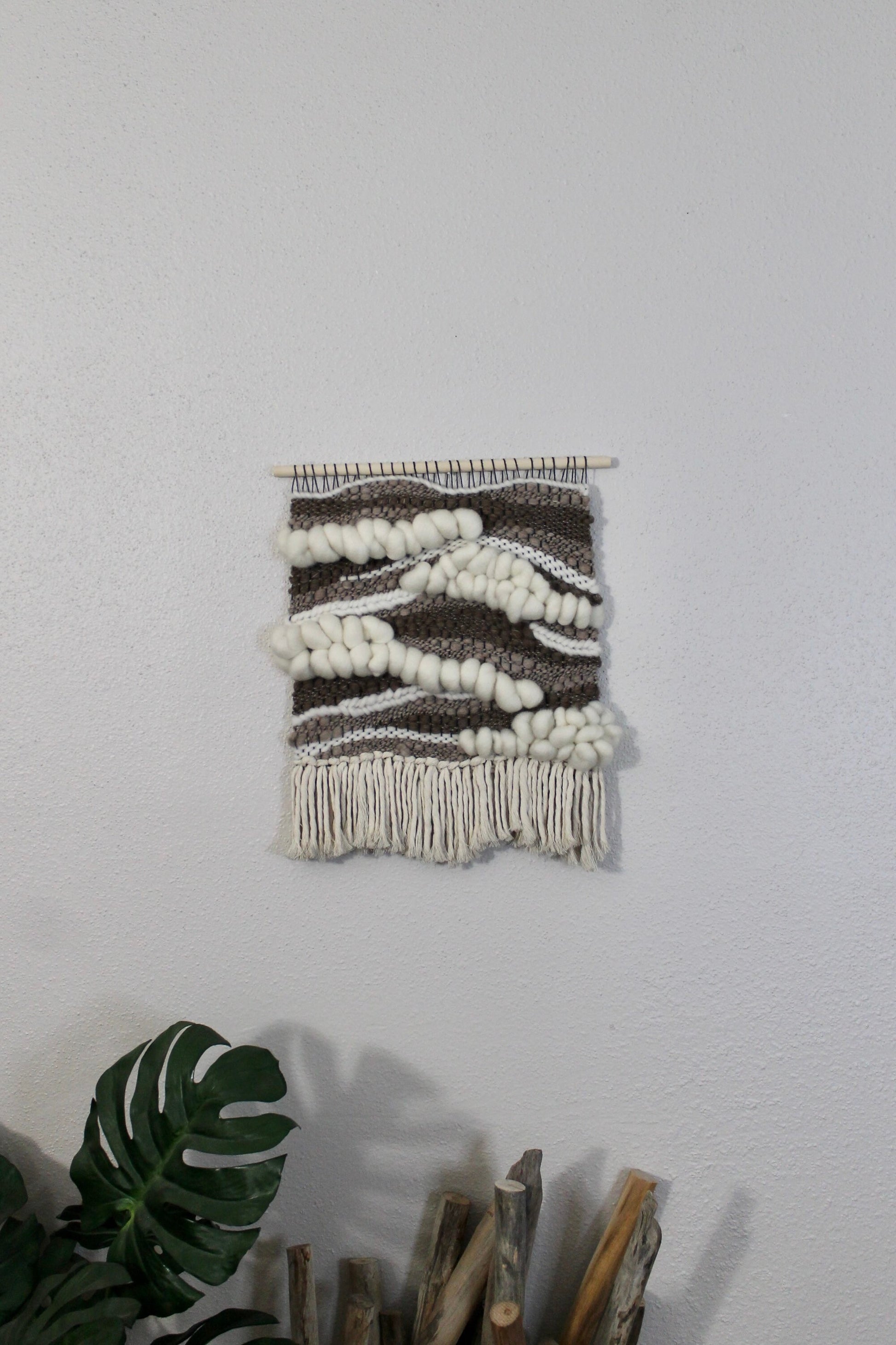 Neutral abstract woven wall tapestry | woven wall art | boho decor | nursery | woven tapestry | home decor | tapestry | weaving | gift idea