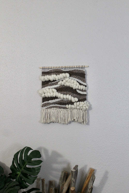 Neutral abstract woven wall tapestry | woven wall art | boho decor | nursery | woven tapestry | home decor | tapestry | weaving | gift idea