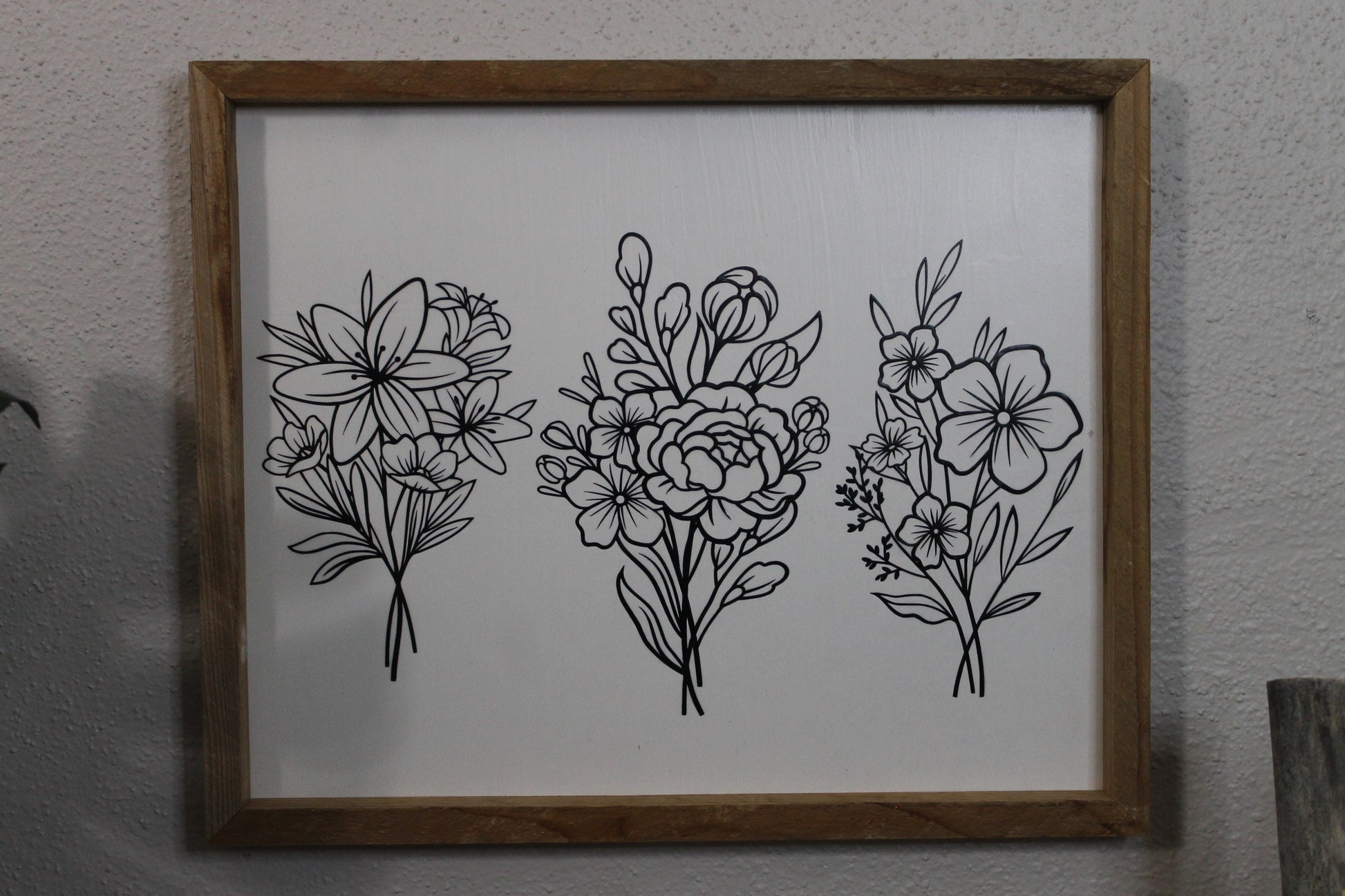 Floral decor | botanical | handmade barnwood frame | farmhouse decor | home decor | wall decor | handmade decor