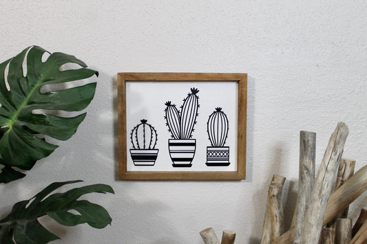 Cactus decor | succulent | handmade barnwood frame | farmhouse decor | home decor | wall decor | handmade decor