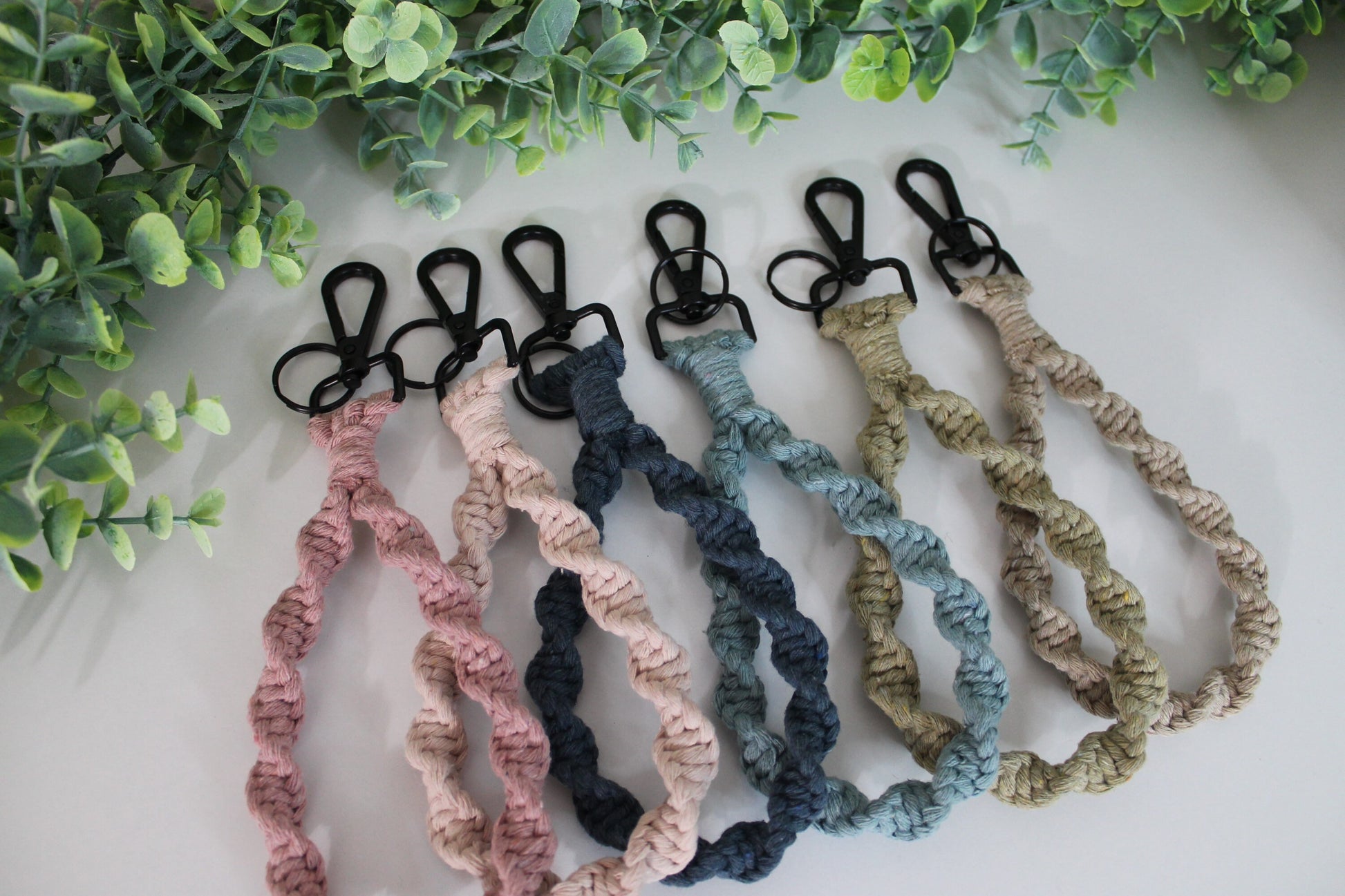 Macrame keychain wristlet | keychain with clip | boho | accessory | modern macrame | woven keychain | custom | gift idea | birthday