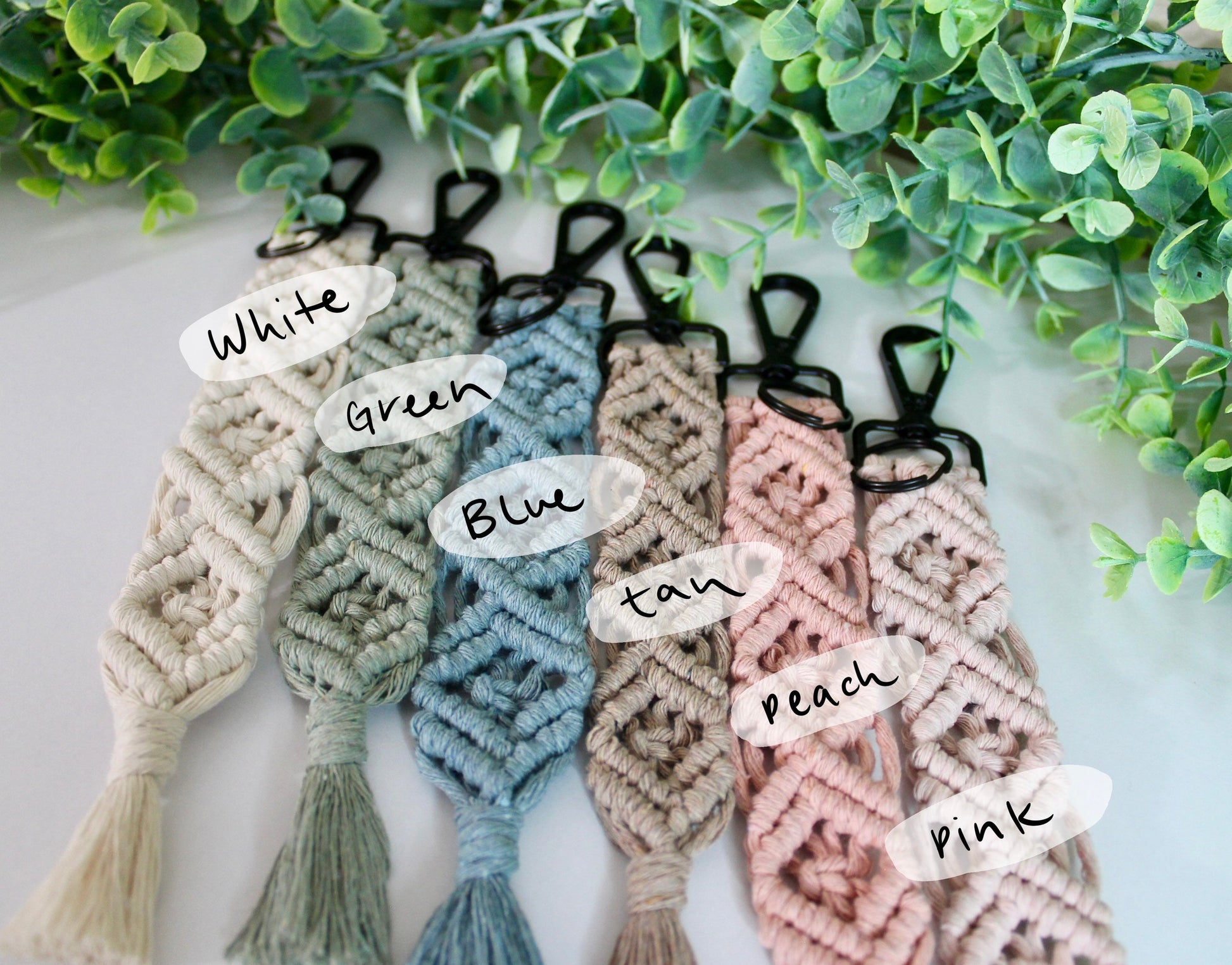 Macrame keychain with clip | boho | accessory | modern macrame | woven keychain | custom | gift idea | birthday