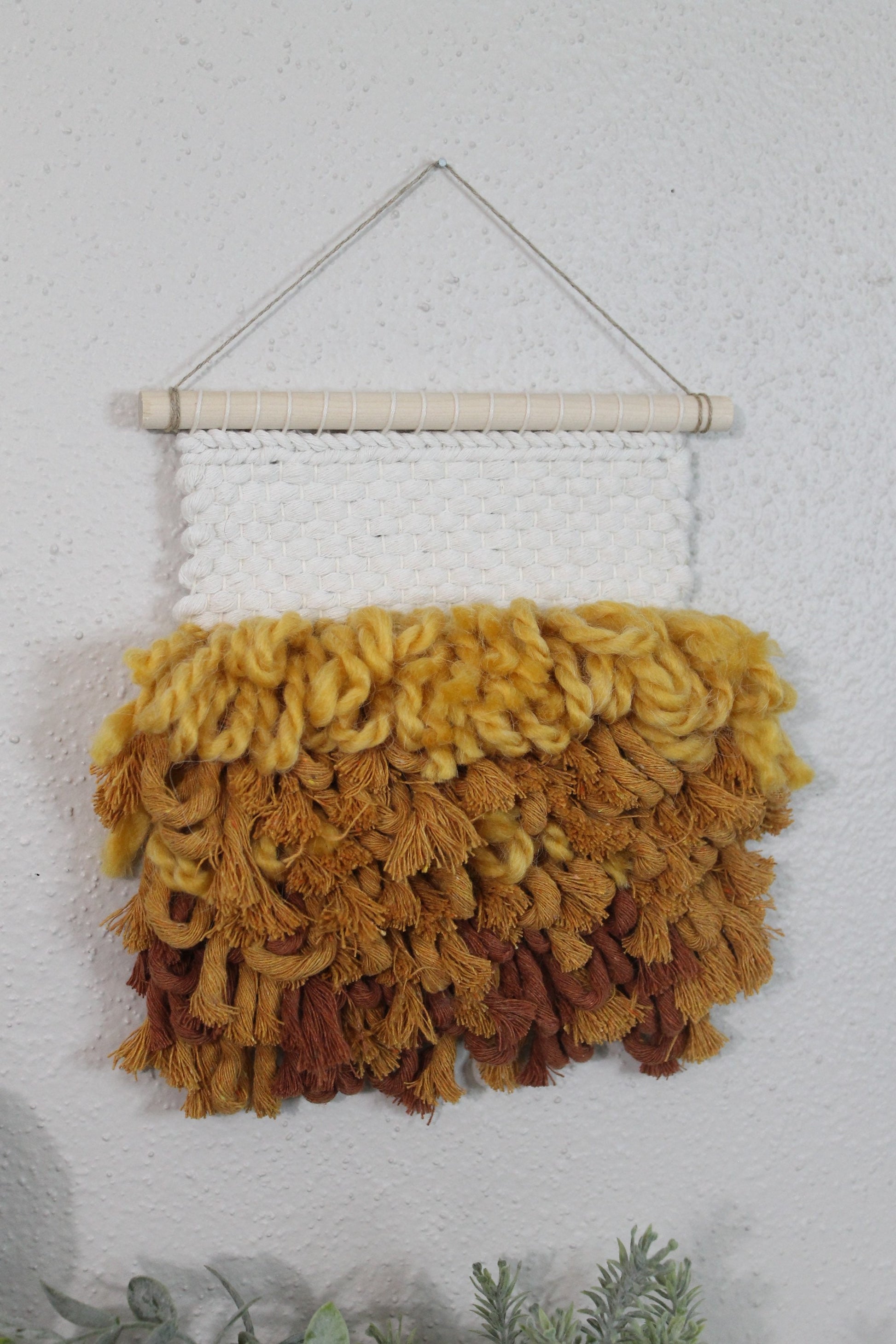 Mini orange pink woven wall hanging | wall art | weaving | woven tapestry | wall decor | wall tapestry | home decor | tapestry