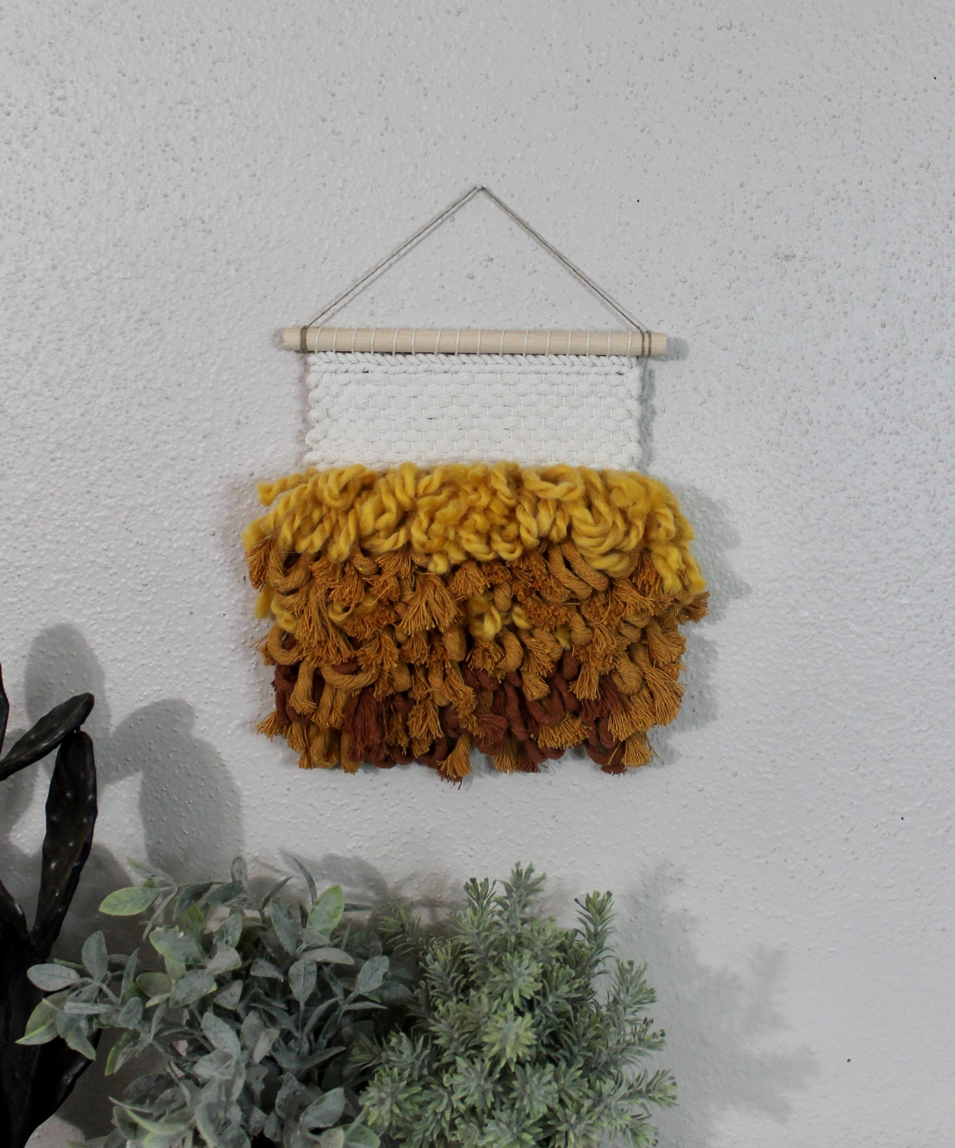 Mini orange pink woven wall hanging | wall art | weaving | woven tapestry | wall decor | wall tapestry | home decor | tapestry