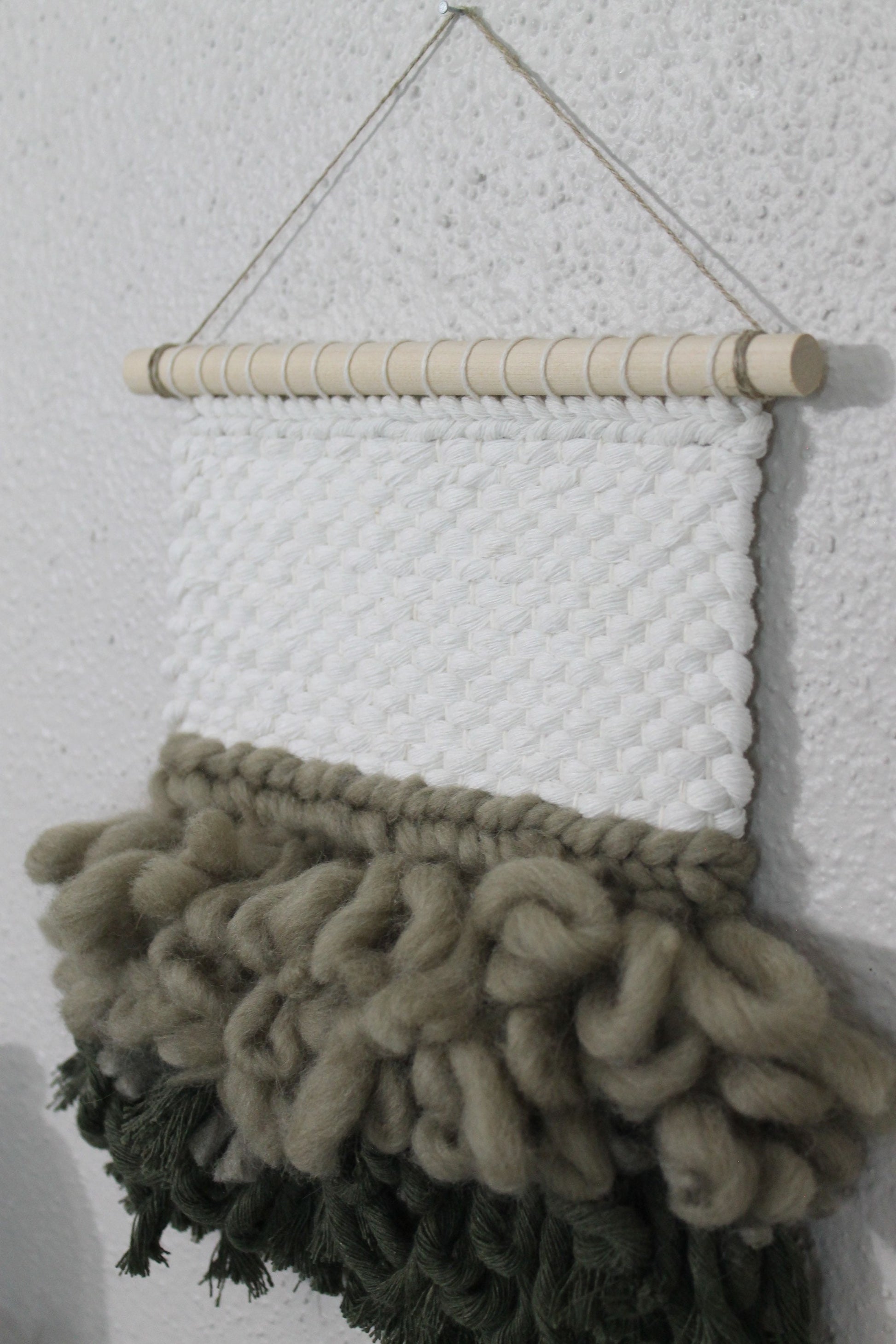 Mini green blue woven wall hanging | wall art | weaving | woven tapestry | wall decor | wall tapestry | home decor | tapestry