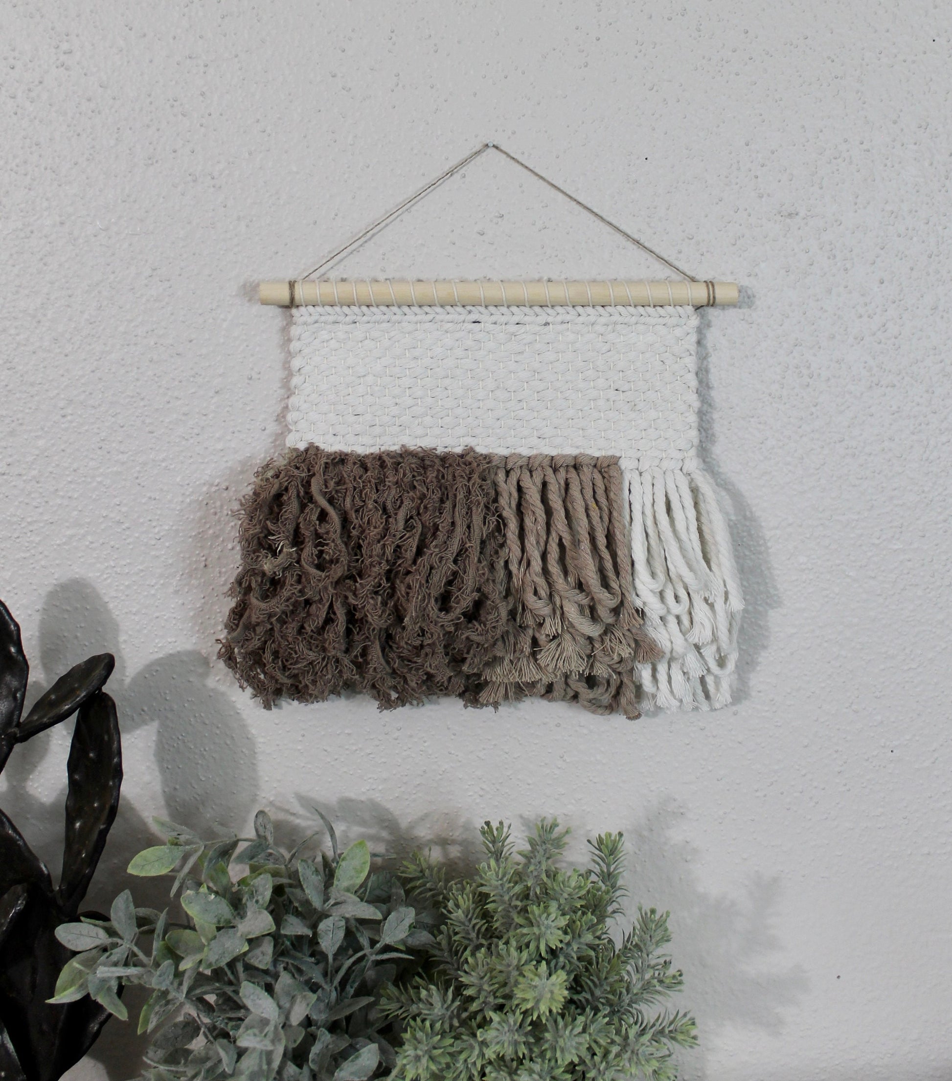 Mini brown woven wall hanging | wall art | weaving | woven tapestry | wall decor | wall tapestry | home decor | tapestry