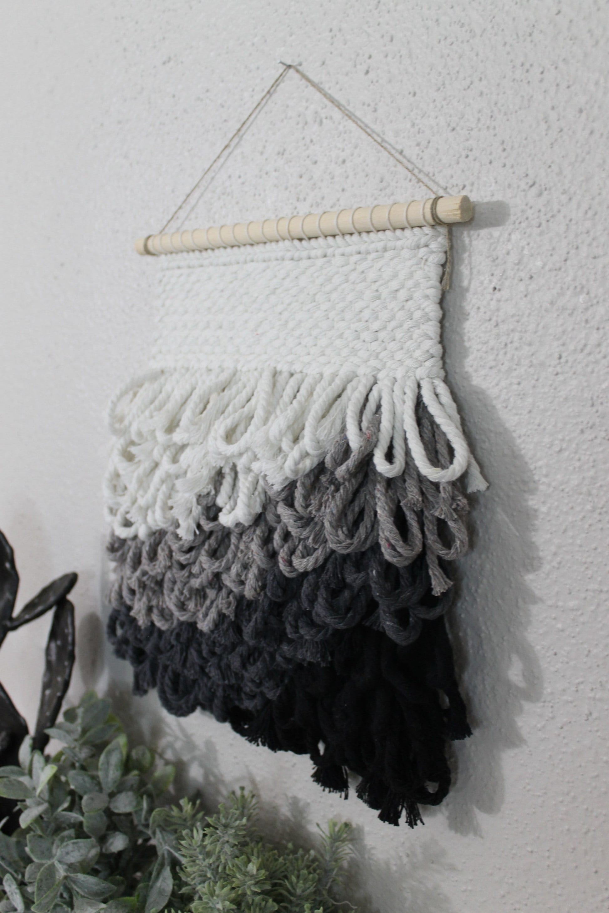 Mini grey woven wall hanging | wall art | weaving | woven tapestry | wall decor | wall tapestry | home decor | tapestry | gray