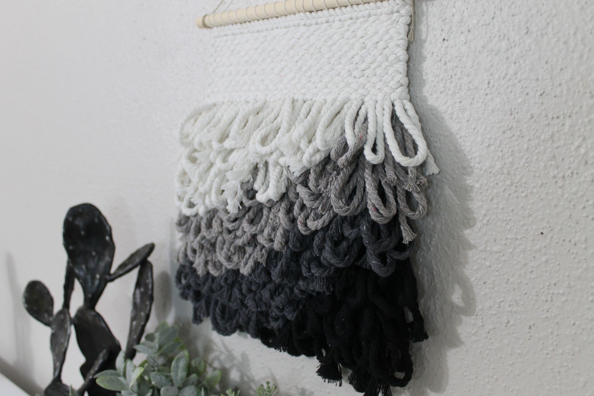 Mini grey woven wall hanging | wall art | weaving | woven tapestry | wall decor | wall tapestry | home decor | tapestry | gray