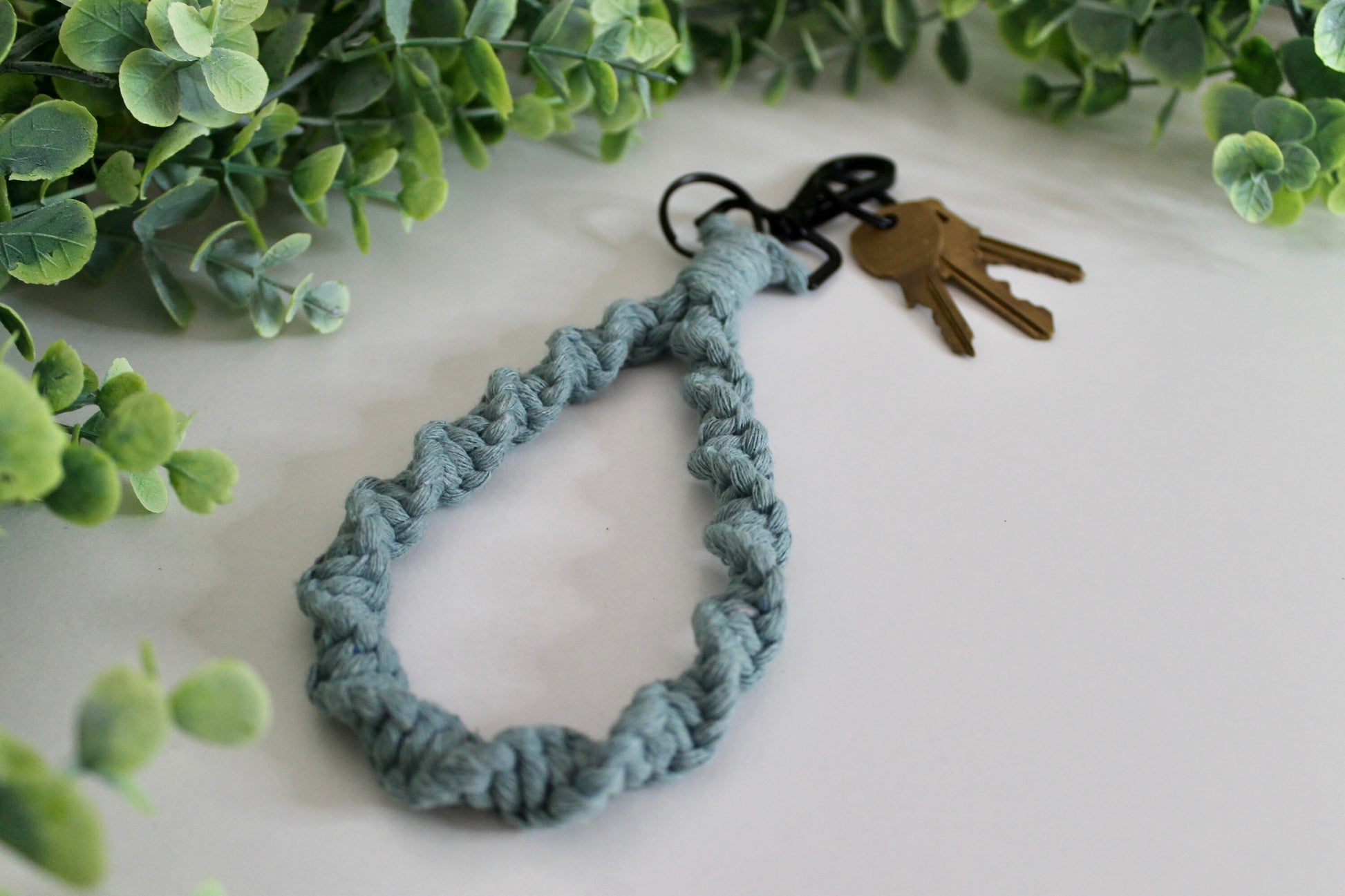 Macrame keychain wristlet | keychain with clip | boho | accessory | modern macrame | woven keychain | custom | gift idea | birthday