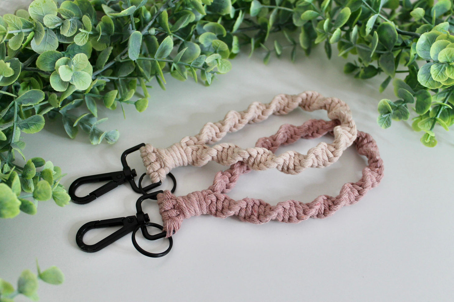Macrame keychain wristlet | keychain with clip | boho | accessory | modern macrame | woven keychain | custom | gift idea | birthday