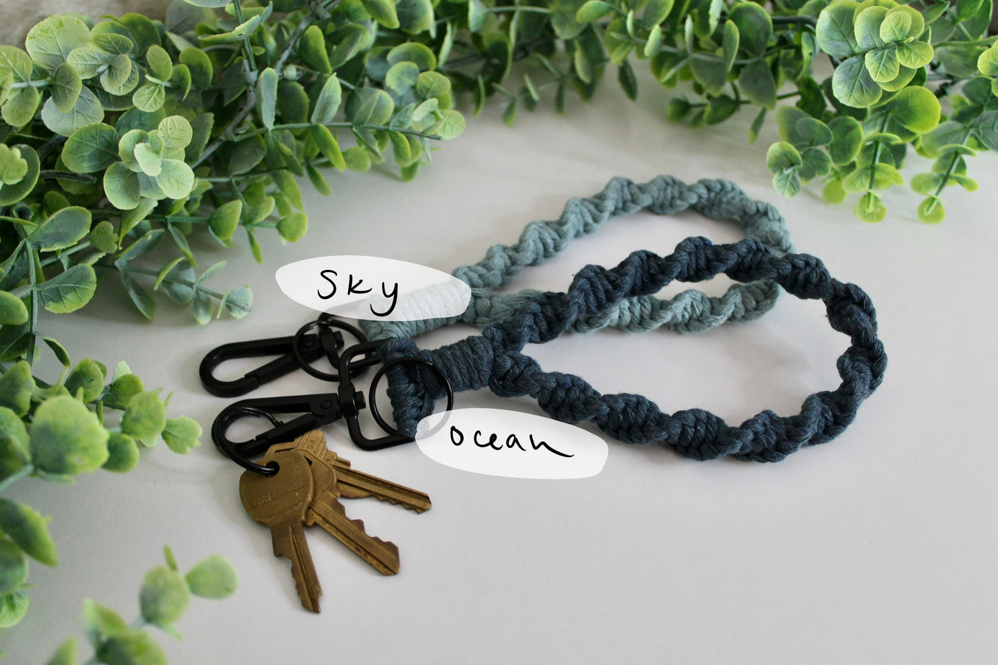 Macrame keychain wristlet | keychain with clip | boho | accessory | modern macrame | woven keychain | custom | gift idea | birthday