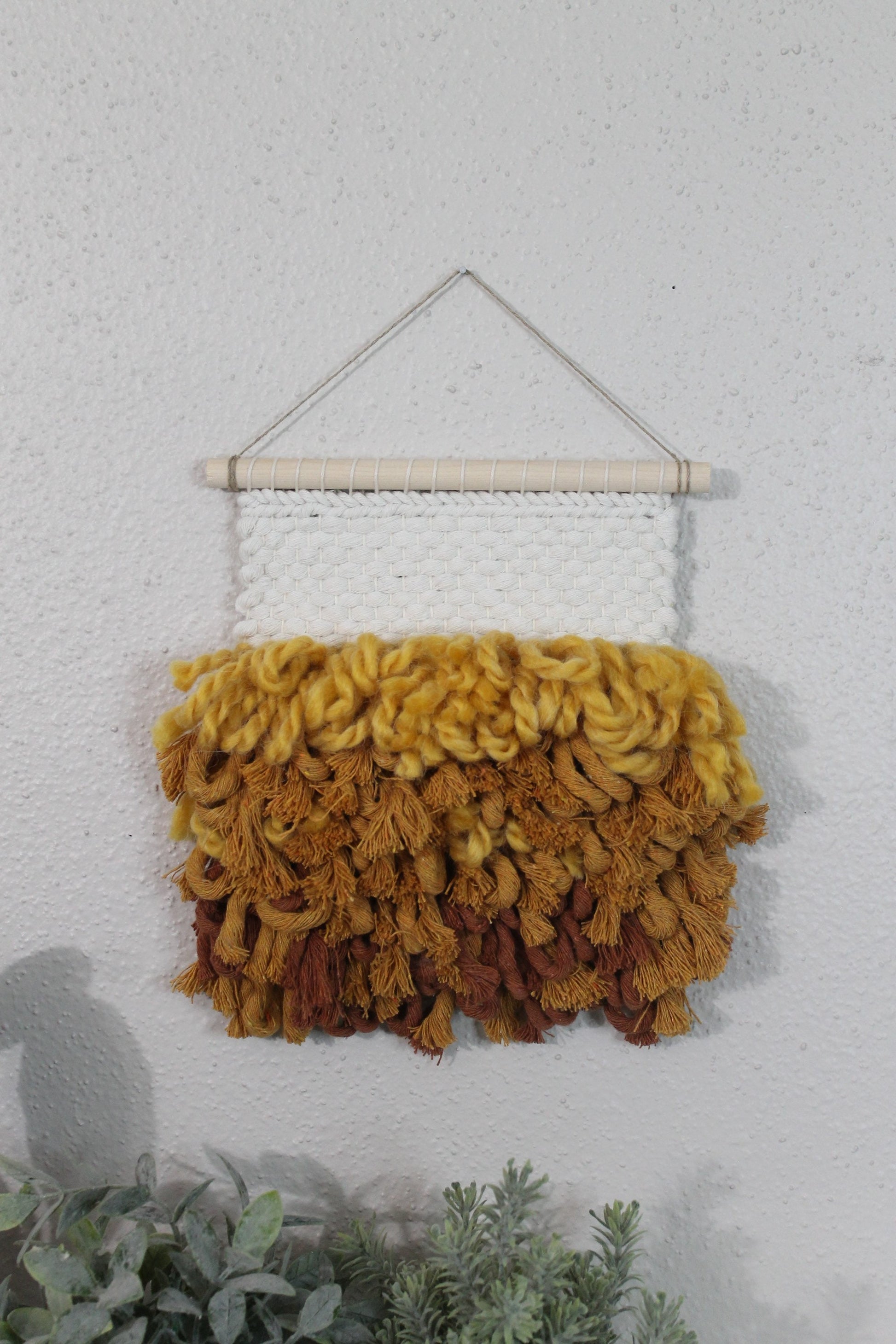 Mini orange pink woven wall hanging | wall art | weaving | woven tapestry | wall decor | wall tapestry | home decor | tapestry