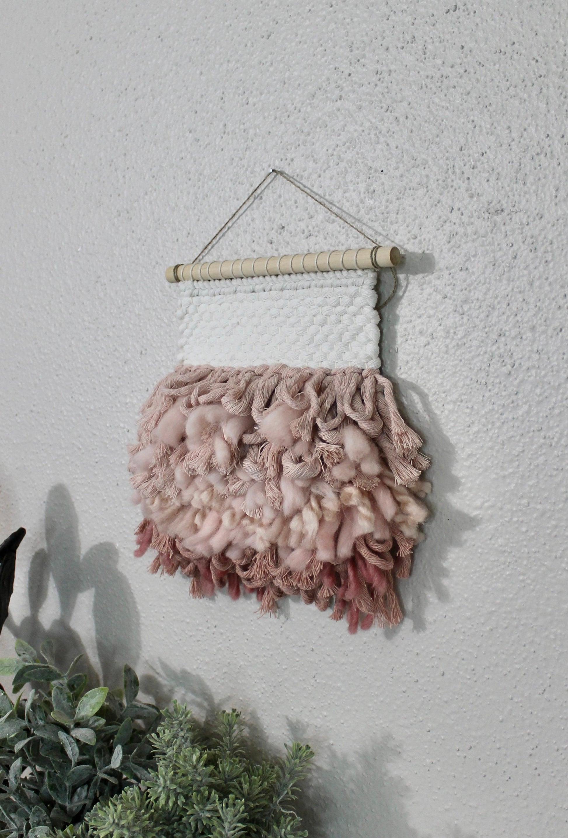 Mini orange pink woven wall hanging | wall art | weaving | woven tapestry | wall decor | wall tapestry | home decor | tapestry