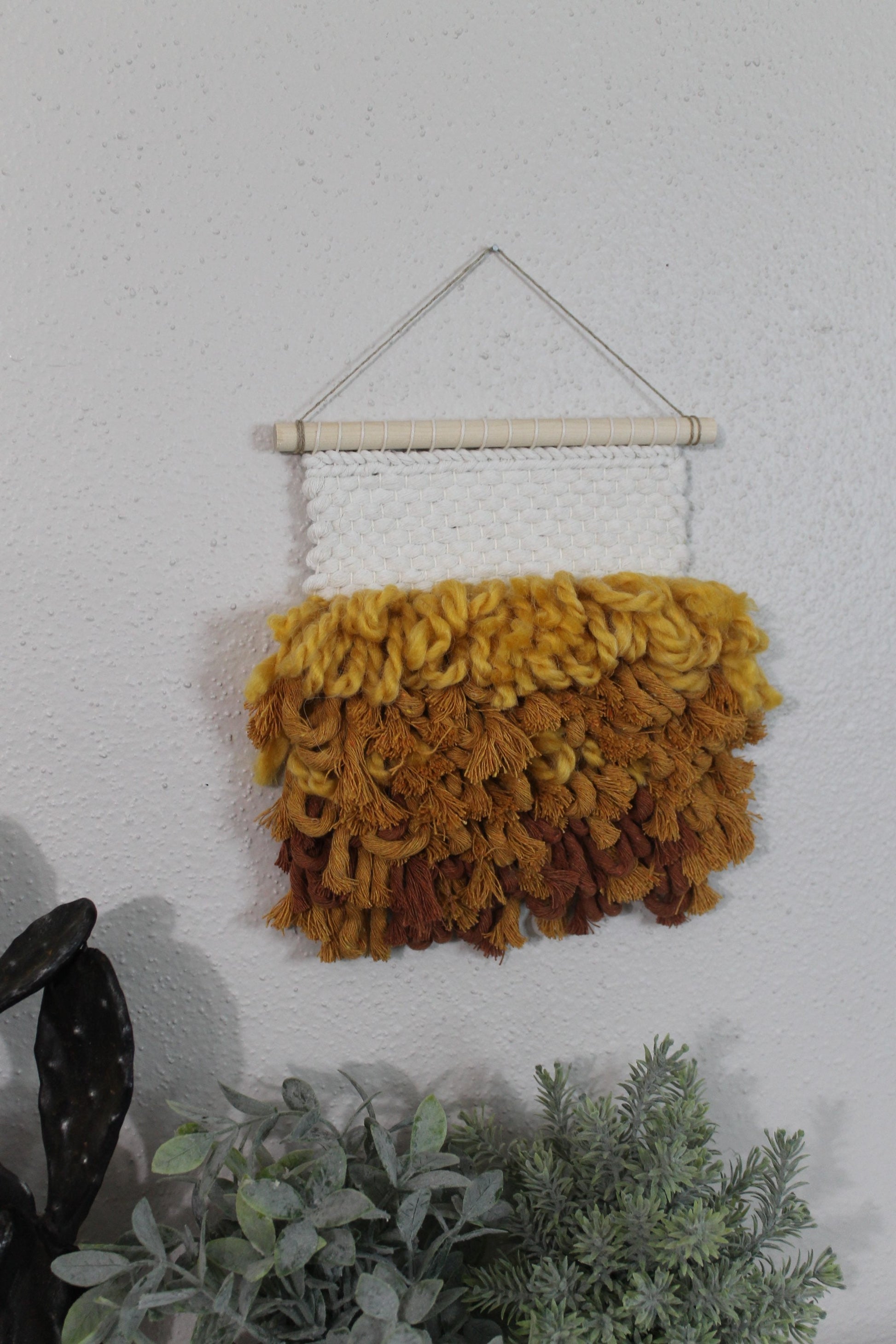 Mini orange pink woven wall hanging | wall art | weaving | woven tapestry | wall decor | wall tapestry | home decor | tapestry