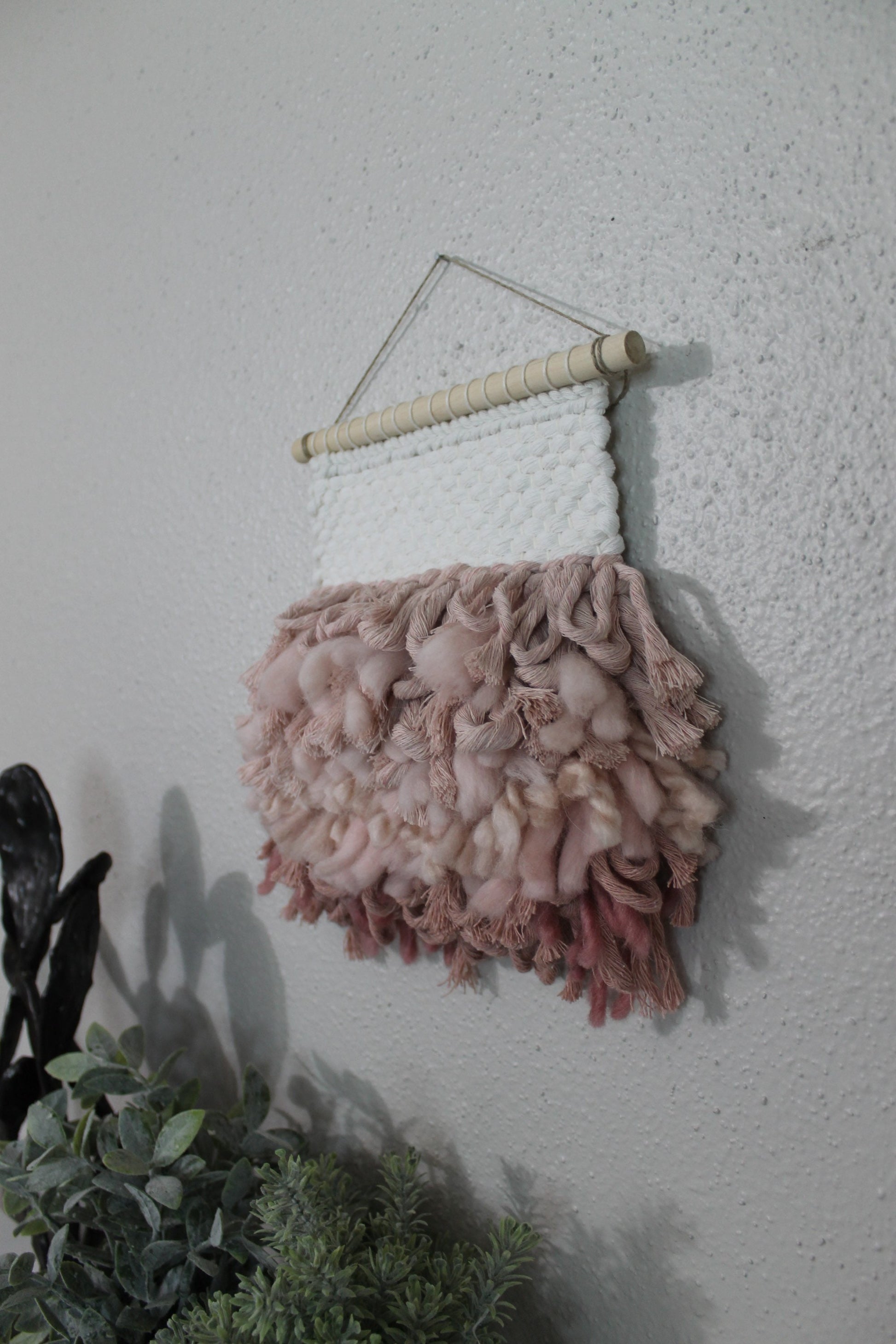 Mini orange pink woven wall hanging | wall art | weaving | woven tapestry | wall decor | wall tapestry | home decor | tapestry