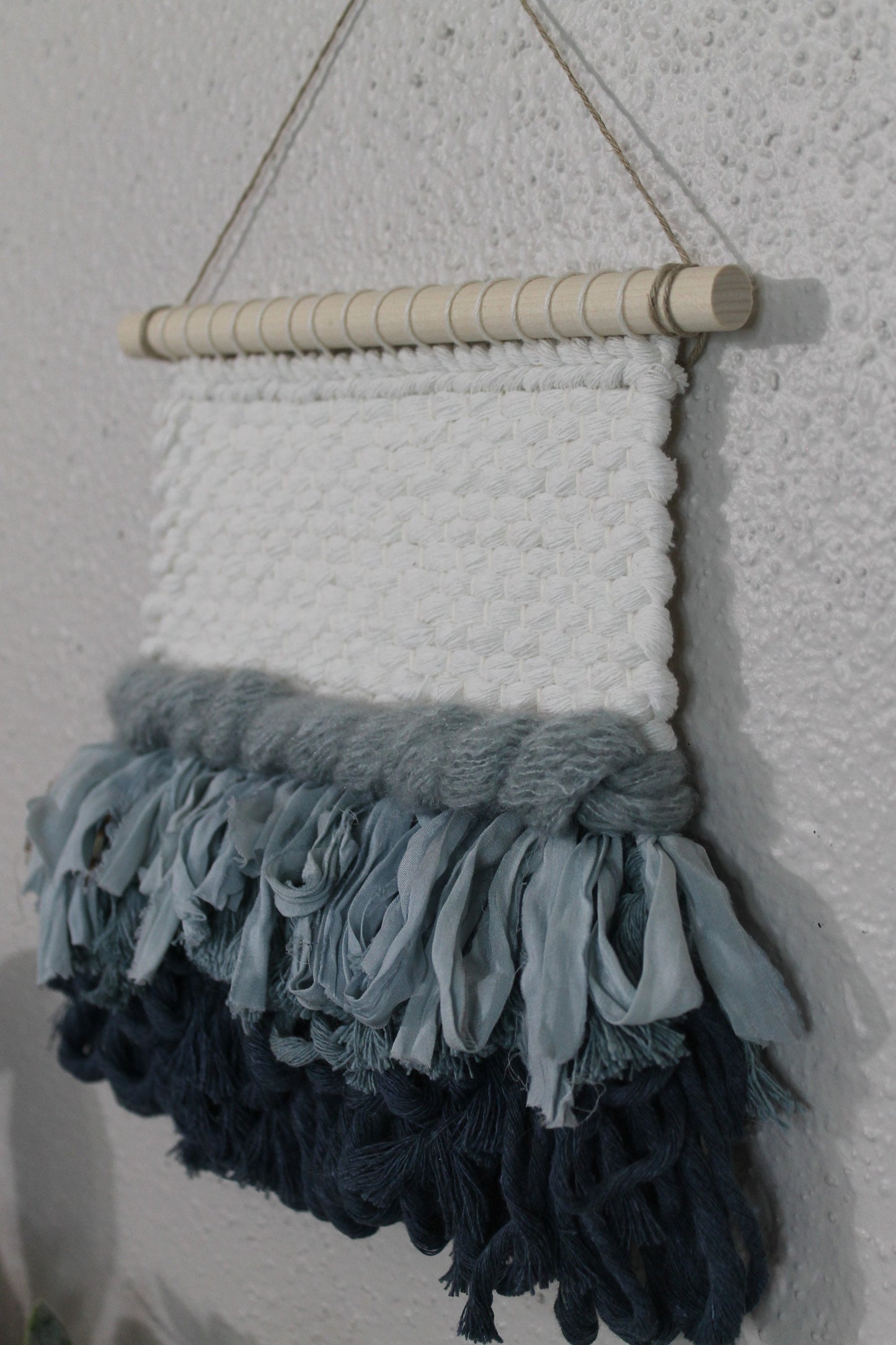 Mini green blue woven wall hanging | wall art | weaving | woven tapestry | wall decor | wall tapestry | home decor | tapestry