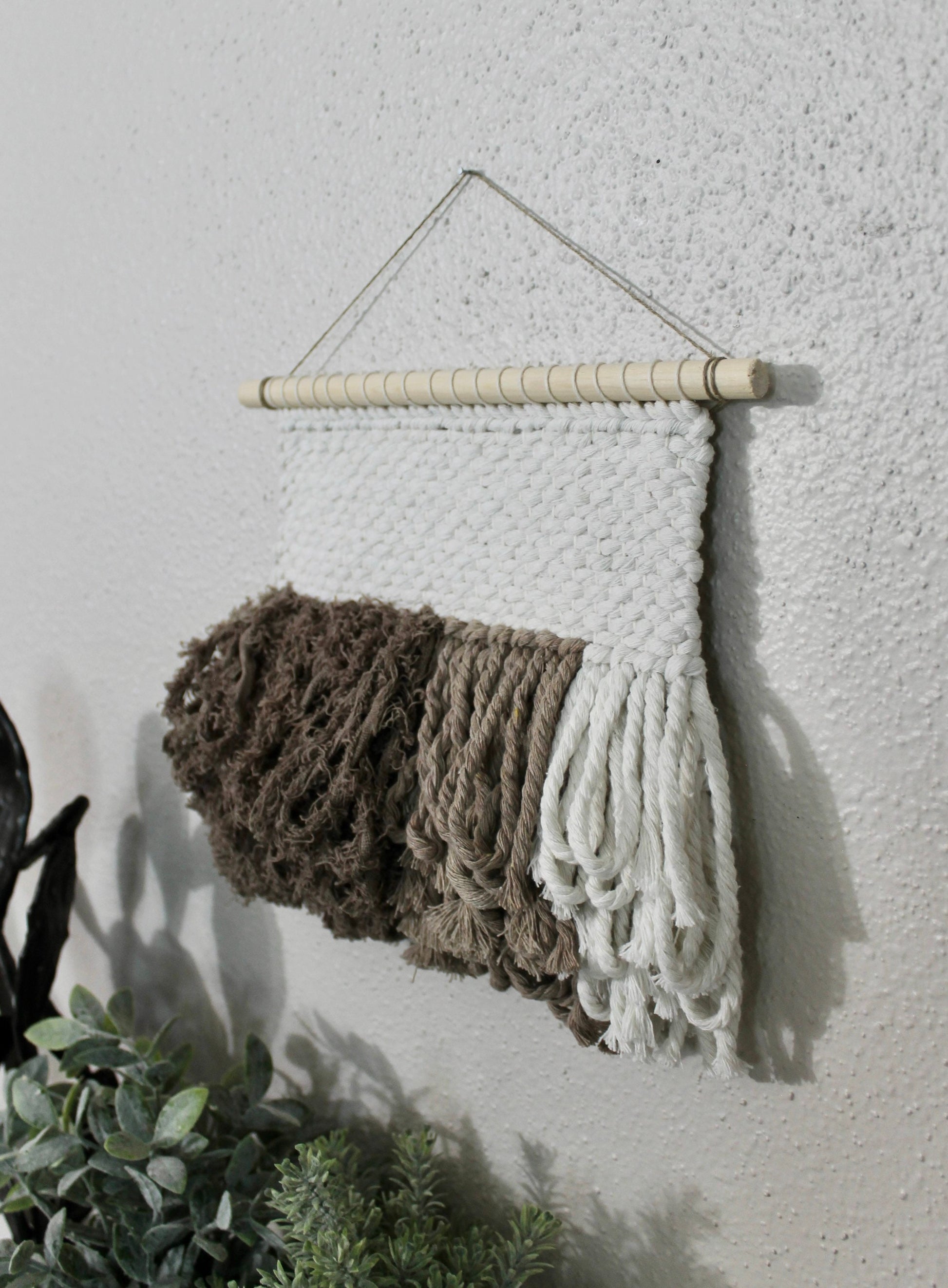 Mini brown woven wall hanging | wall art | weaving | woven tapestry | wall decor | wall tapestry | home decor | tapestry