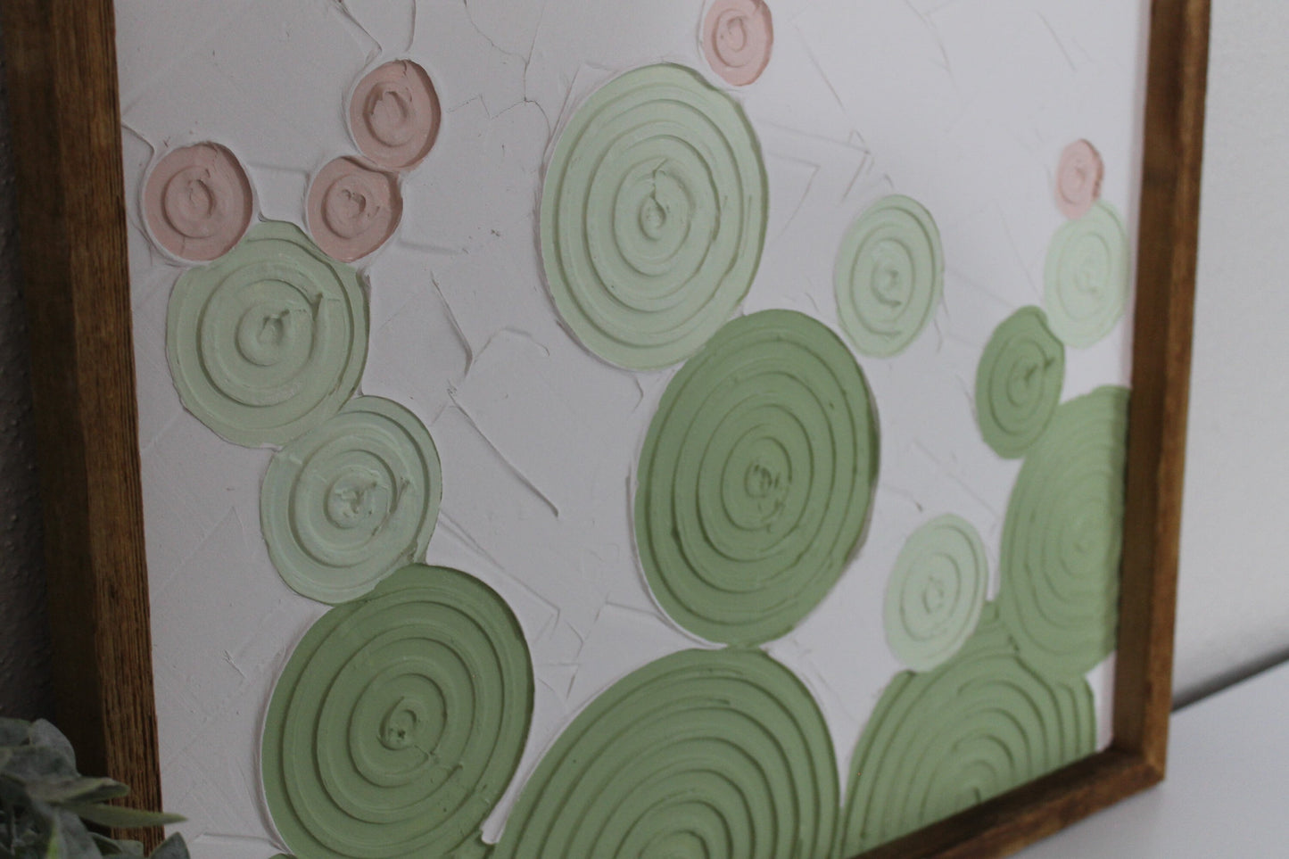 Cactus plaster decor | succulent | handmade barnwood frame | farmhouse decor | home decor | wall decor | handmade decor | plaster art