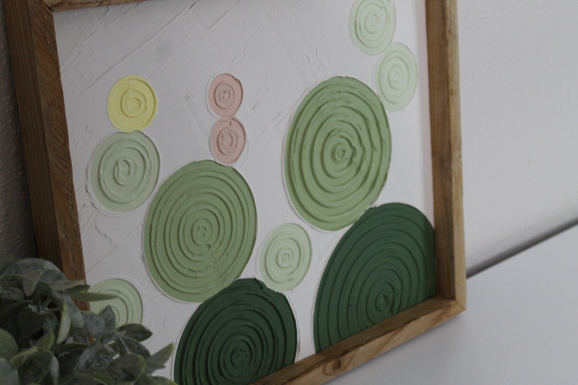 Cactus plaster decor | succulent | handmade barnwood frame | farmhouse decor | home decor | wall decor | handmade decor | plaster art