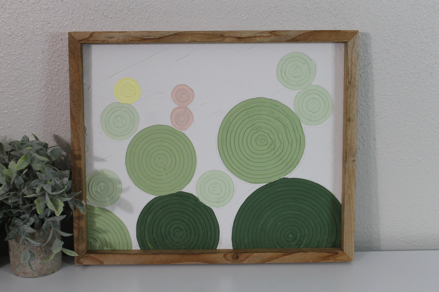 Cactus plaster decor | succulent | handmade barnwood frame | farmhouse decor | home decor | wall decor | handmade decor | plaster art