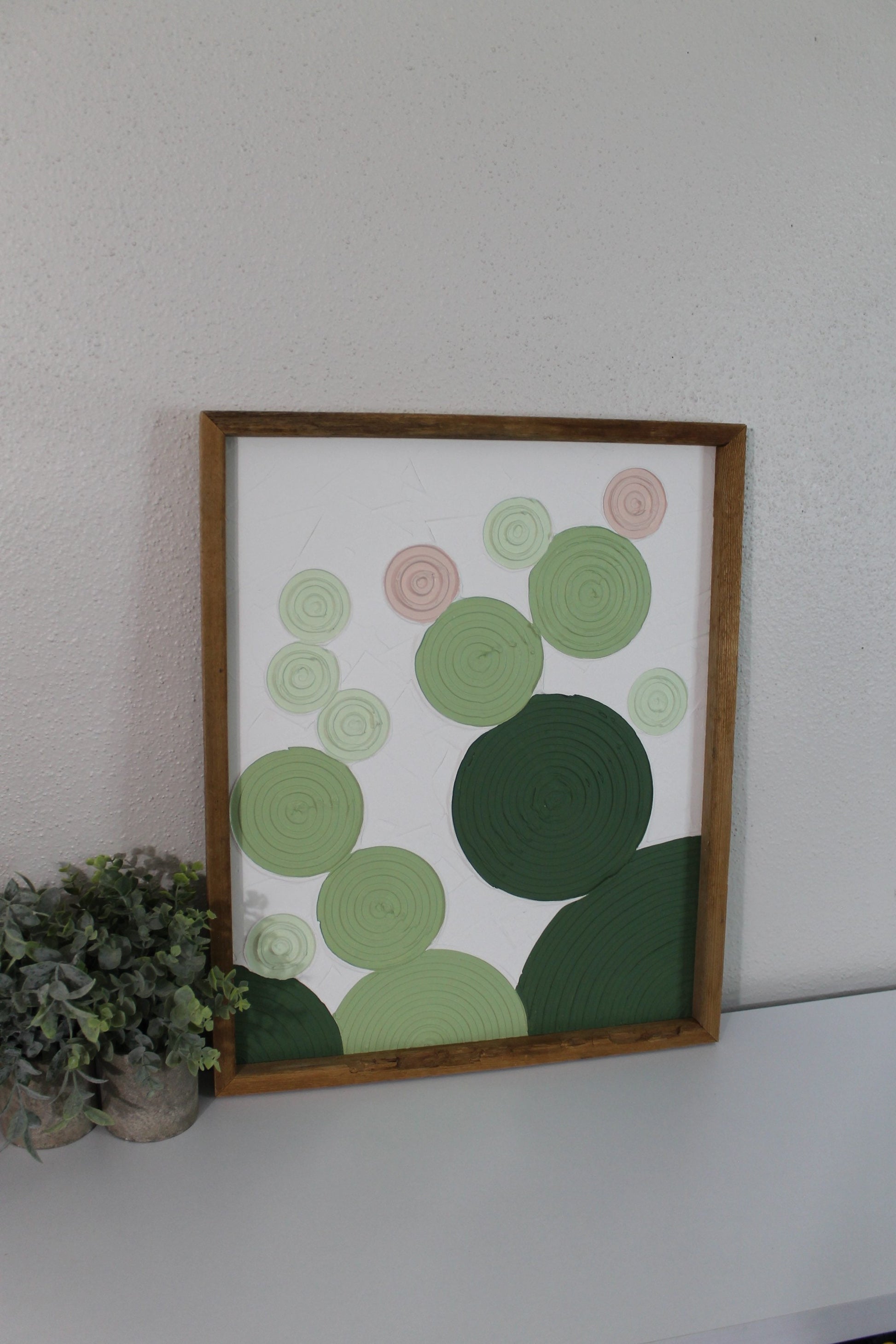 Cactus plaster decor | succulent | handmade barnwood frame | farmhouse decor | home decor | wall decor | handmade decor | plaster art