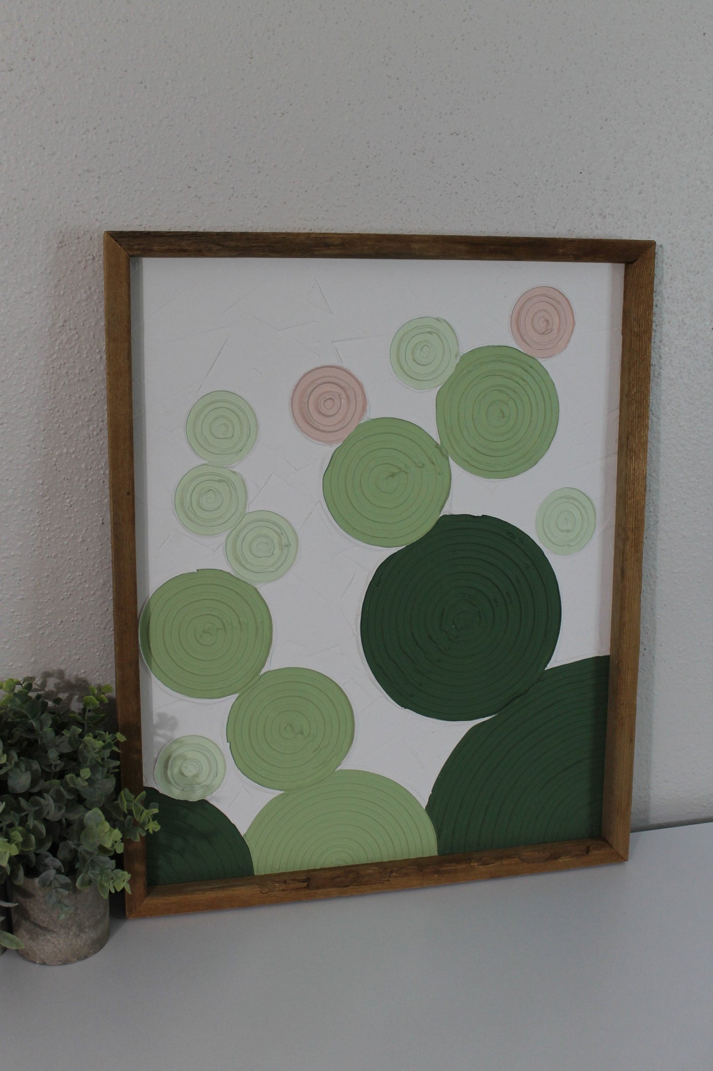 Cactus plaster decor | succulent | handmade barnwood frame | farmhouse decor | home decor | wall decor | handmade decor | plaster art