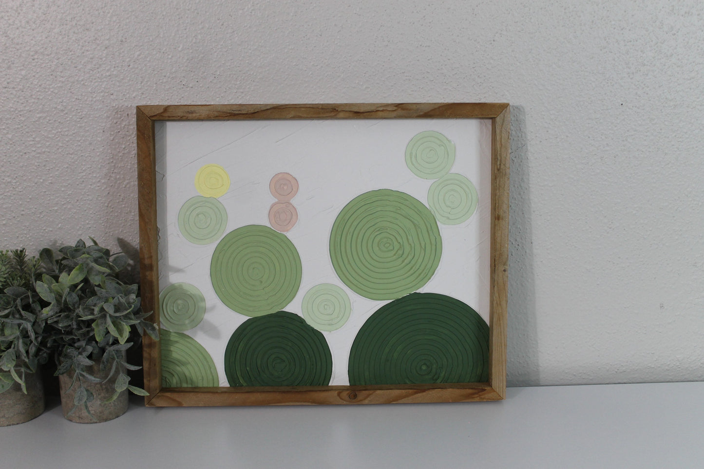 Cactus plaster decor | succulent | handmade barnwood frame | farmhouse decor | home decor | wall decor | handmade decor | plaster art