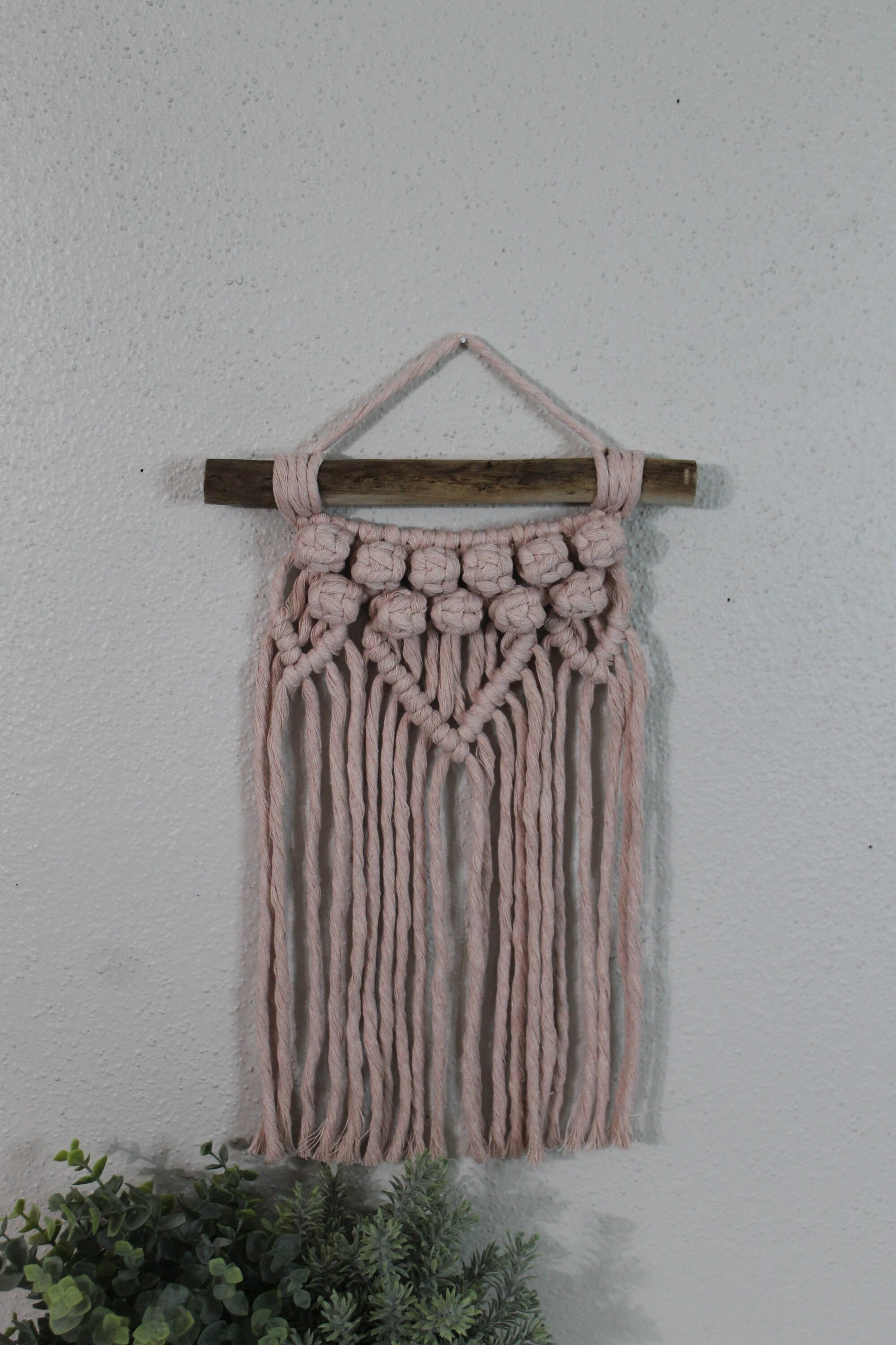 Small pink macrame wall hanging | wall art | boho | wall decor | wall tapestry | home decor