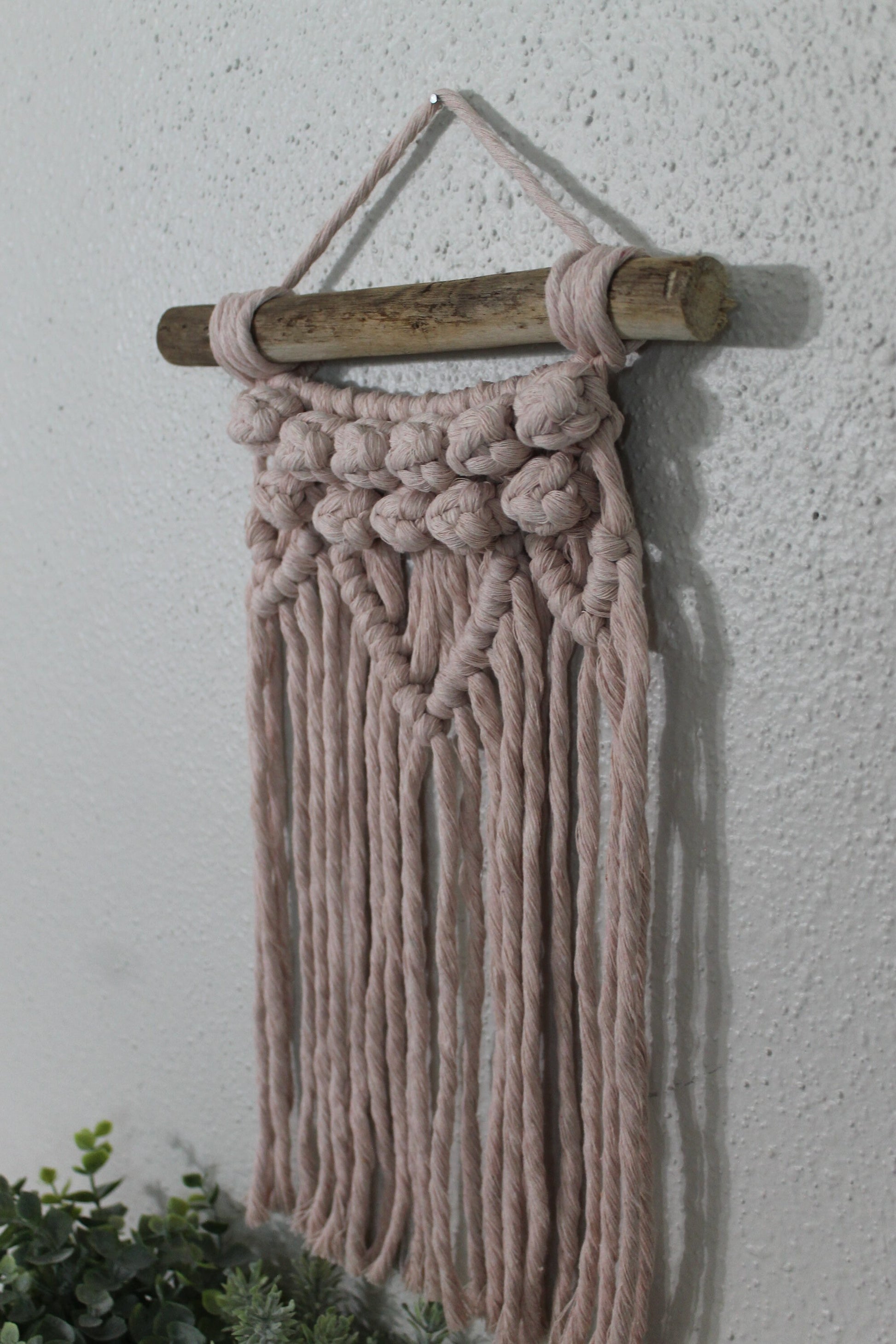 Small pink macrame wall hanging | wall art | boho | wall decor | wall tapestry | home decor