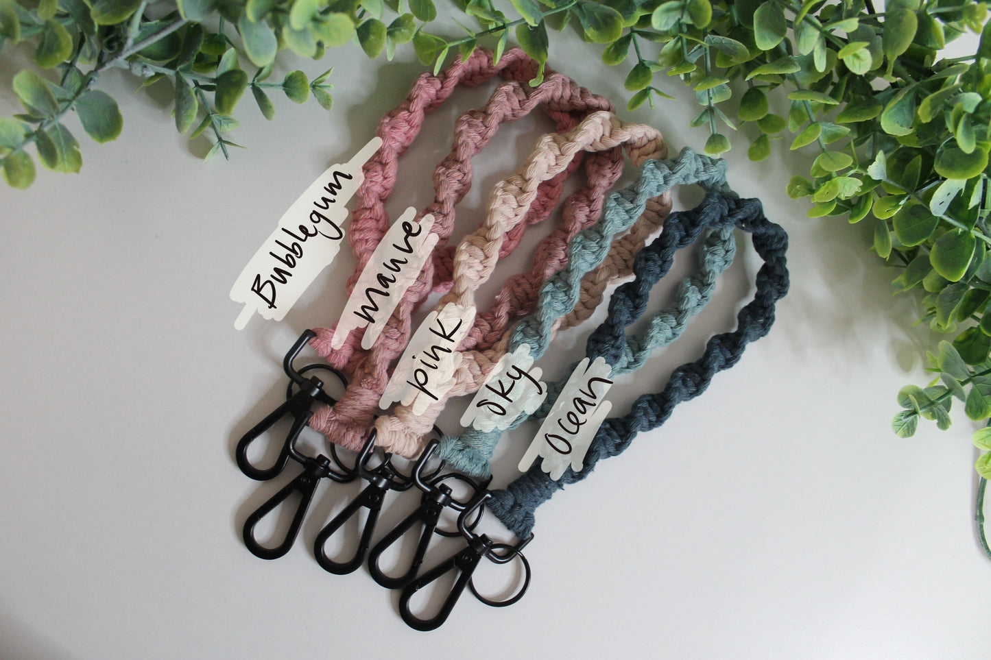 Macrame keychain wristlet | keychain with clip | boho | accessory | modern macrame | woven keychain | custom | gift idea | birthday