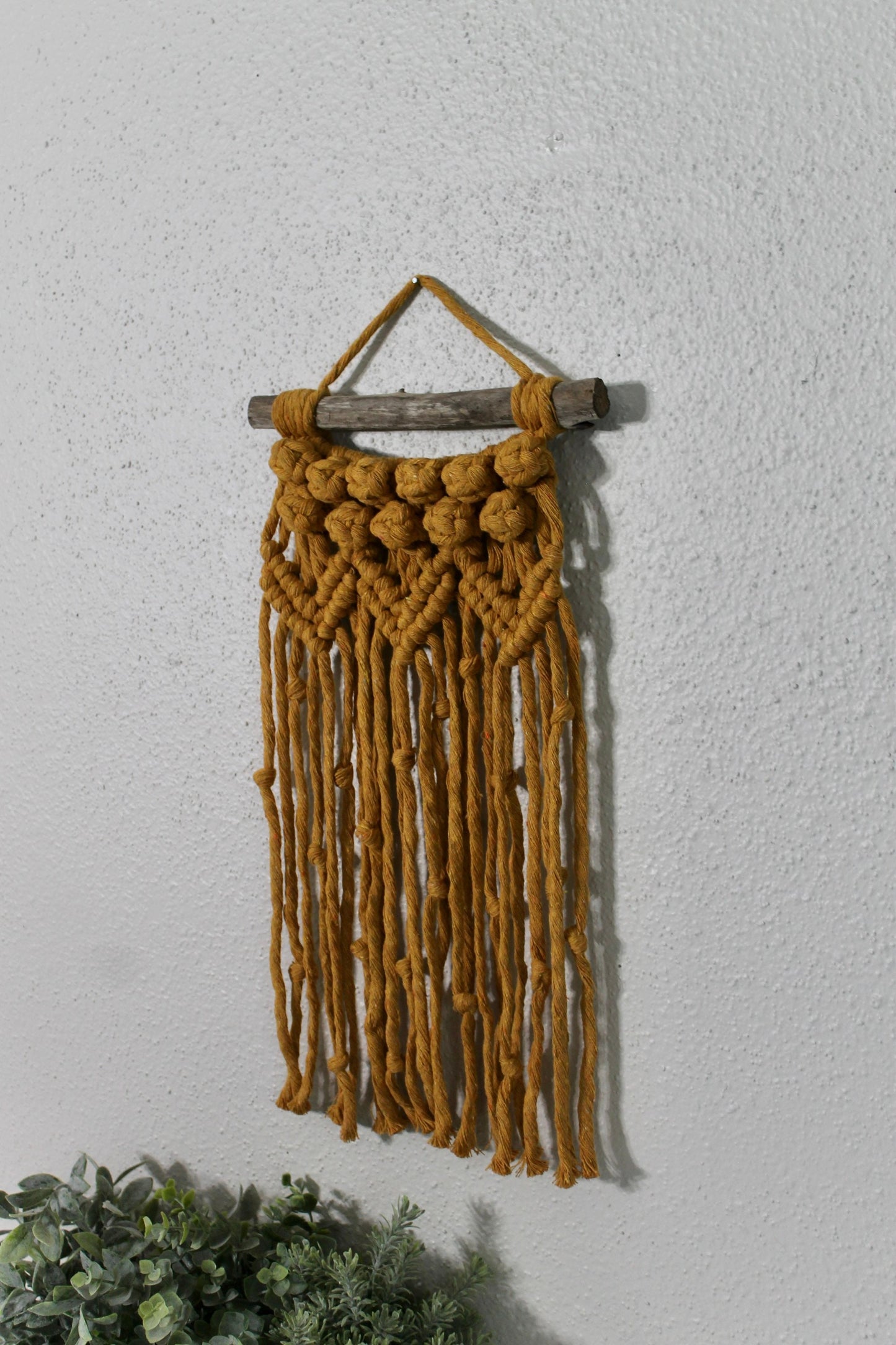 Small mustard macrame wall hanging | wall art | boho | wall decor | wall tapestry | home decor