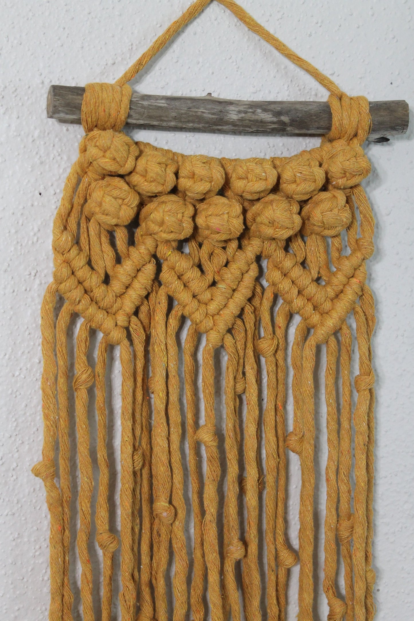 Small mustard macrame wall hanging | wall art | boho | wall decor | wall tapestry | home decor