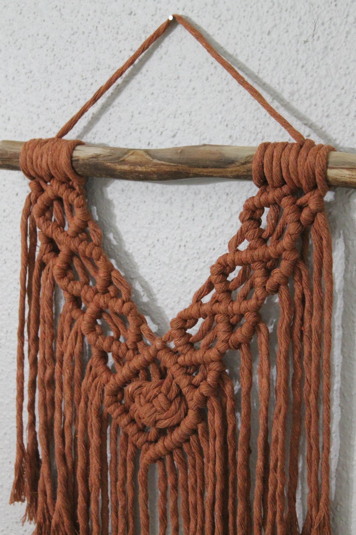 Small rust macrame wall hanging | wall art | boho | wall decor | wall tapestry | home decor