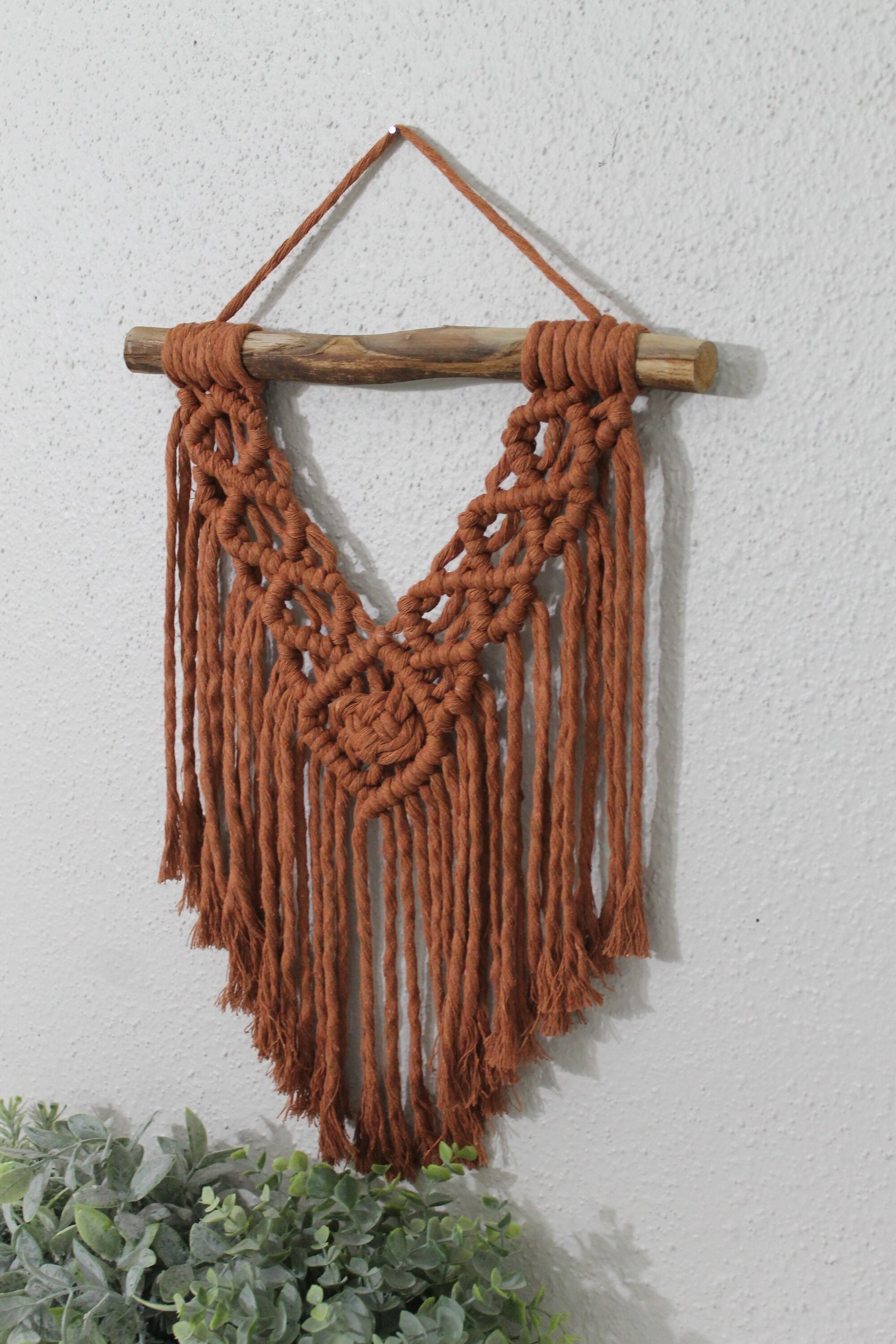 Small rust macrame wall hanging | wall art | boho | wall decor | wall tapestry | home decor